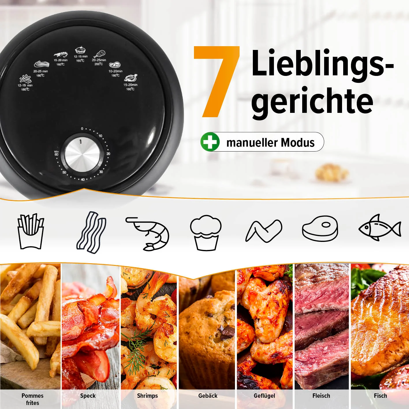 Heißluftfritteuse - 2,3 l - Image 3