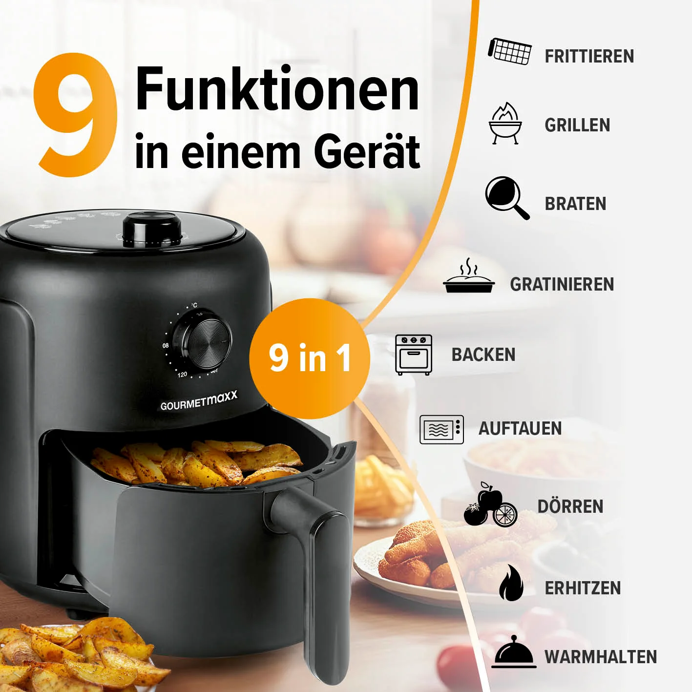Heißluftfritteuse - 2,3 l - Image 8