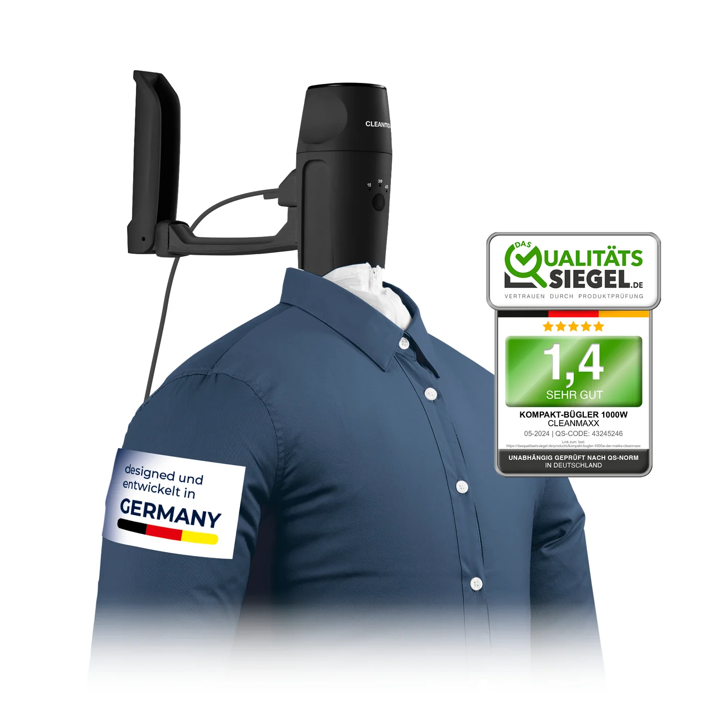 Hemdenbügler PRO KOMPAKT - schwarz/silber - Image 2