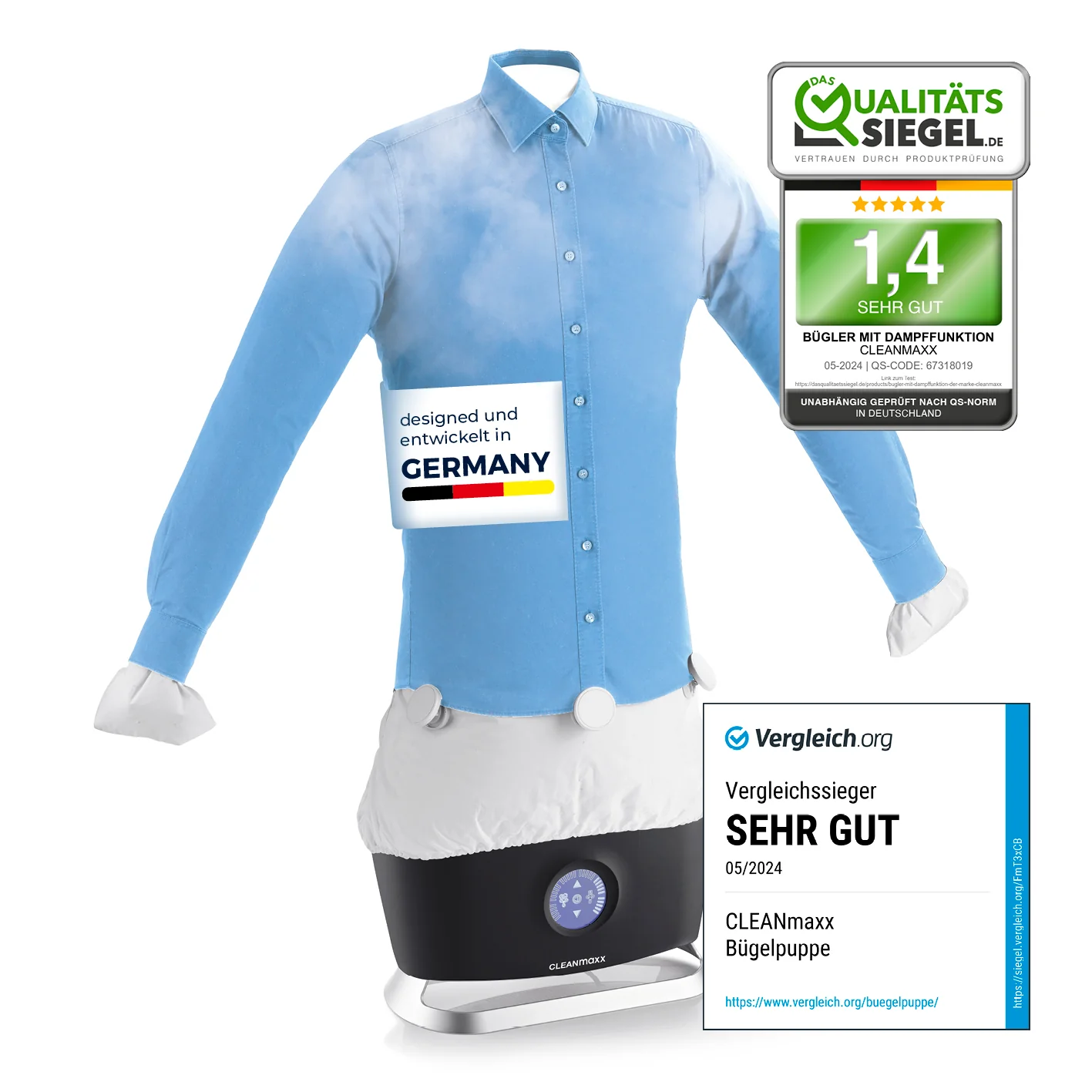 Hemdenbügler PRO STEAM - Schwarz - Image 11