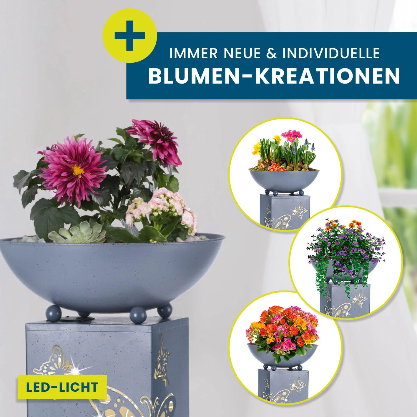 LED Pflanzsäule in 3D Beton-Optik - Image 3