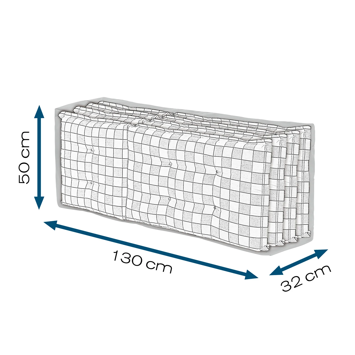 Polster-Aufbewahrungstasche - 130 x 50 x 32 cm - Image 8