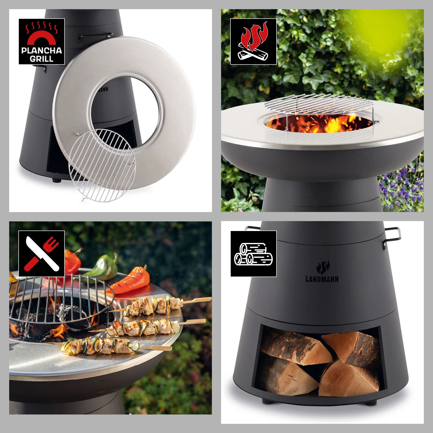 Holzkohlegrill mit Grillrost und Grillplatte - Image 5
