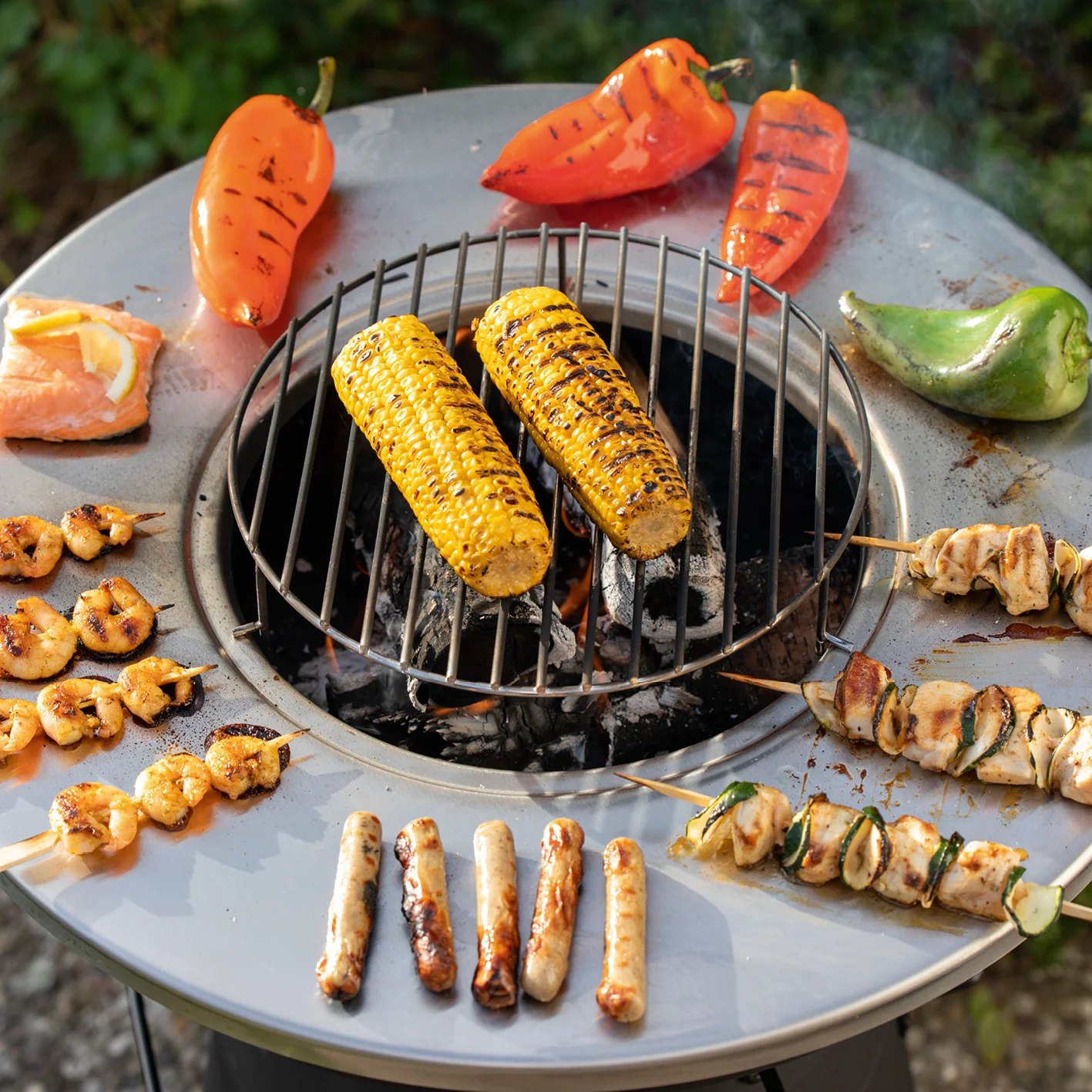 Holzkohlegrill mit Grillrost und Grillplatte - Image 6