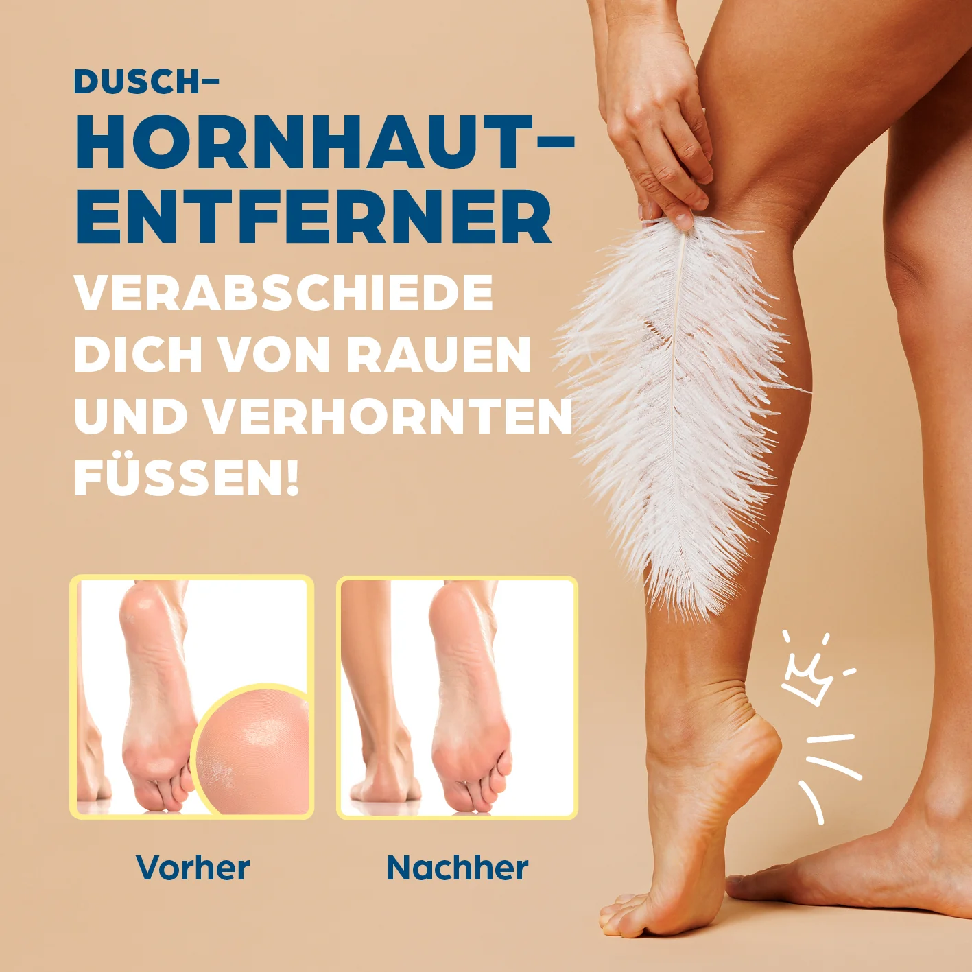Hornhautentferner für die Dusche - Gold-Edition - Image 2