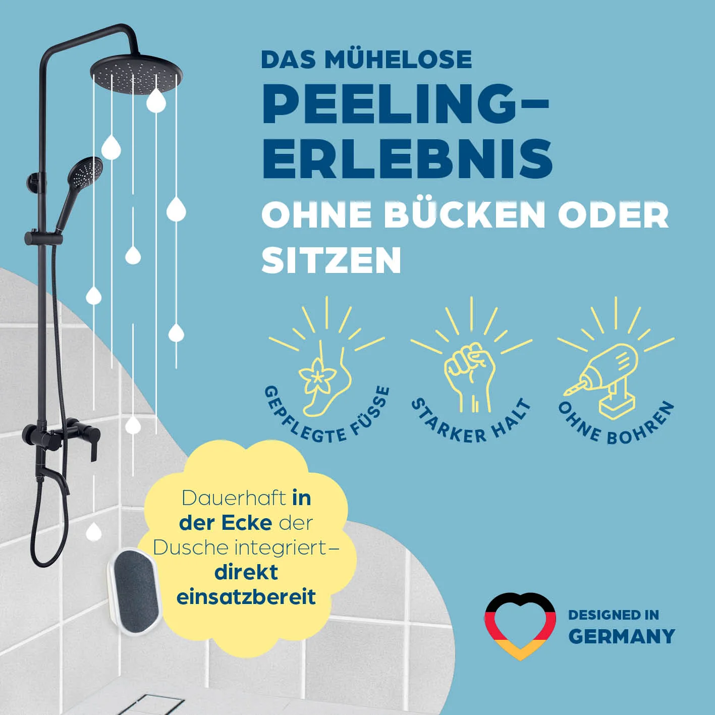 Hornhautentferner für die Dusche - Weiß - Image 4