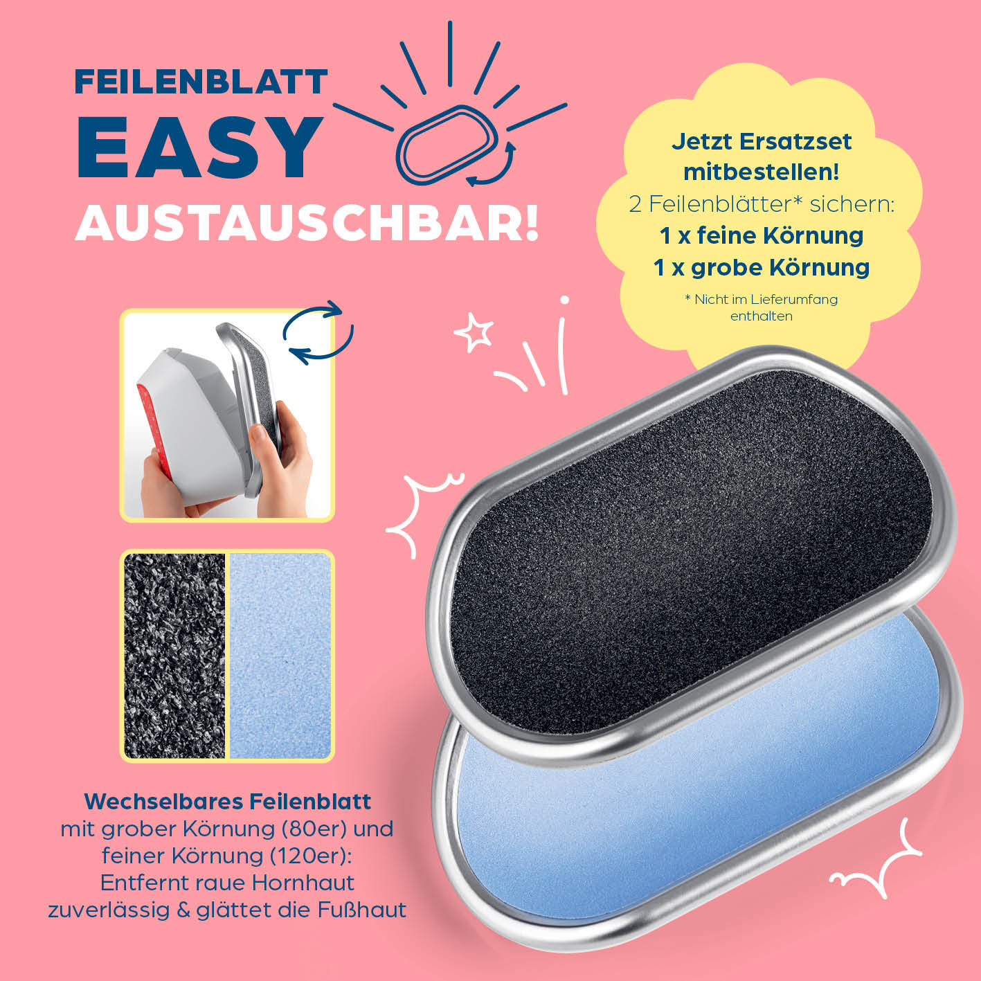 Hornhautentferner für die Dusche - Weiß - Image 6
