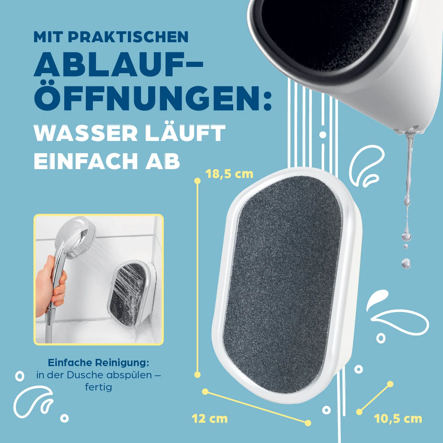 Hornhautentferner für die Dusche - Weiß - Image 7