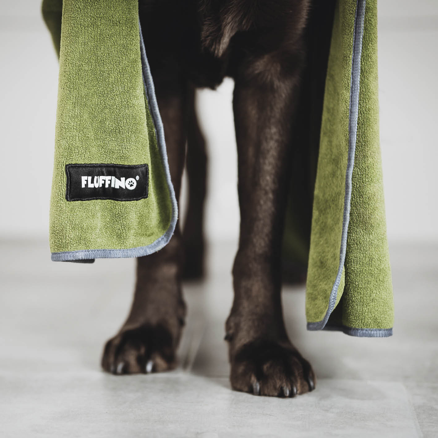 Hundehandtuch Mikrofaser – 4er-Pack - Grau & Grün - Image 6