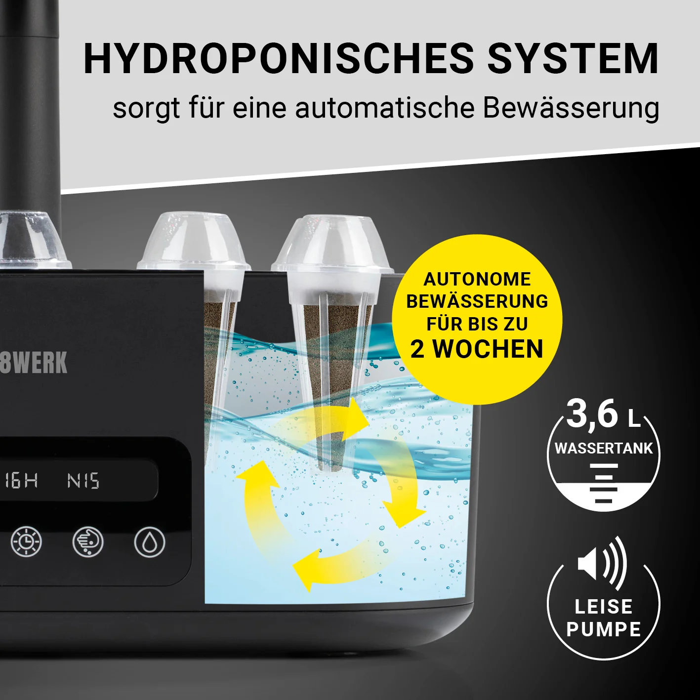 Hydroponische Pflanzenanzuchtstation mit Display + Ersatz-Set 56-tlg. - Image 6
