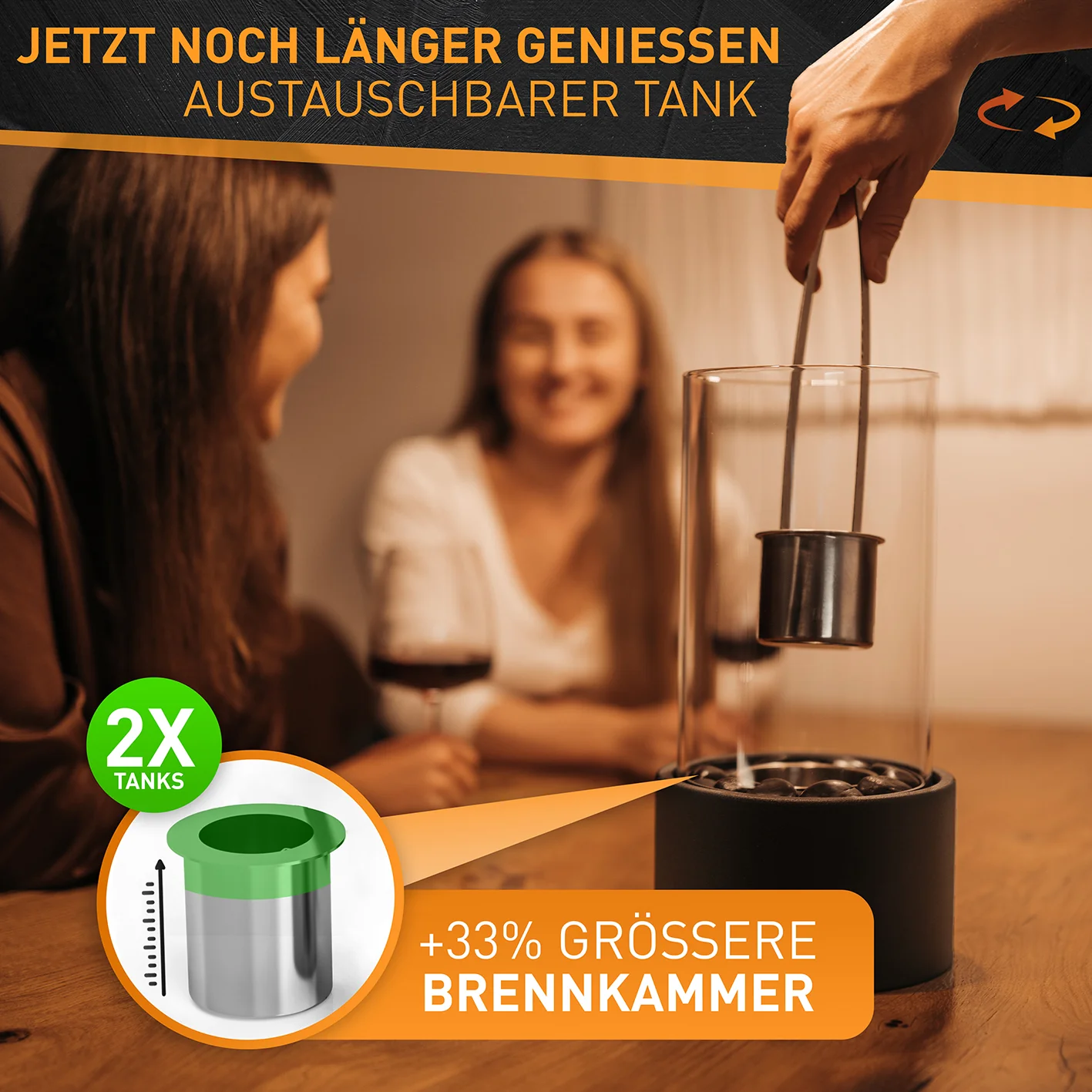 Indoor-Tischkamin - Schwarz - Image 5