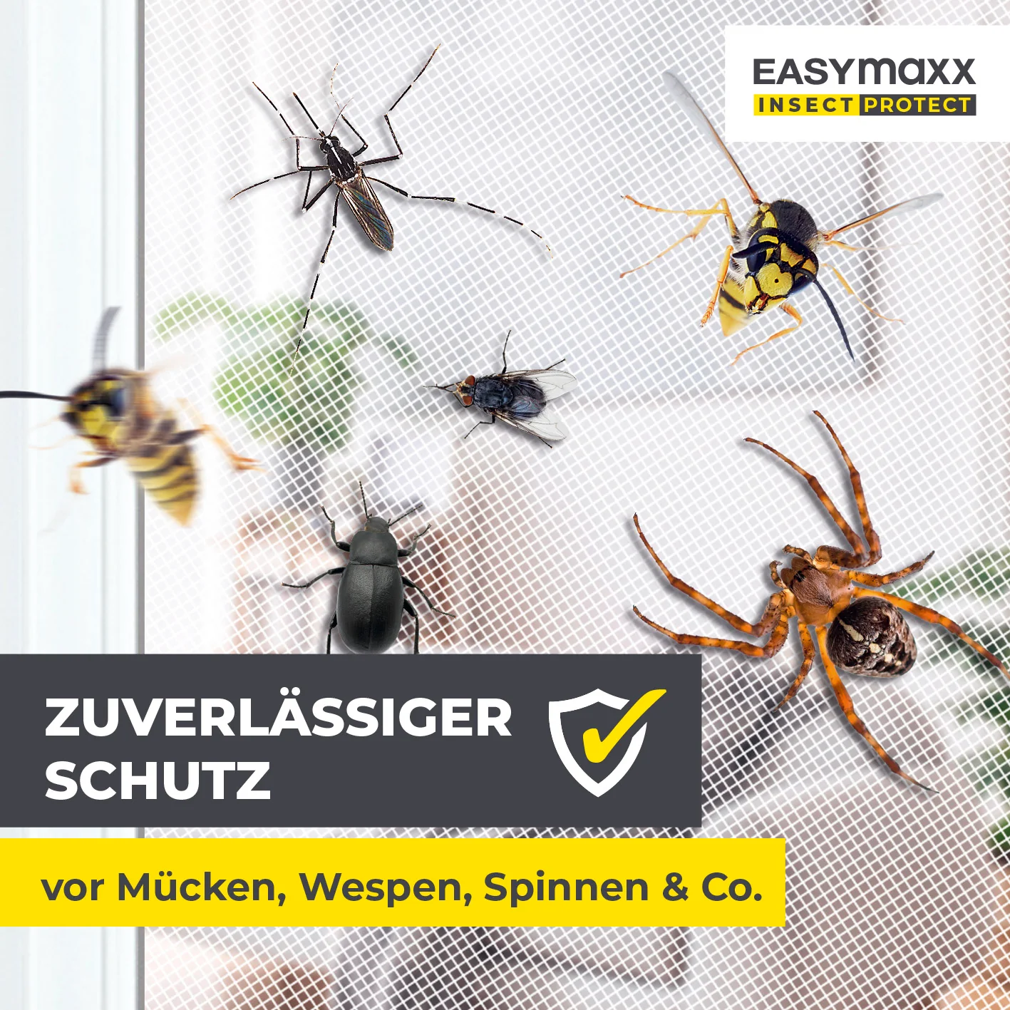 Insektenschutzgitter mit Magnetbefestigung - 110 x 130 cm - Weiß - Image 4