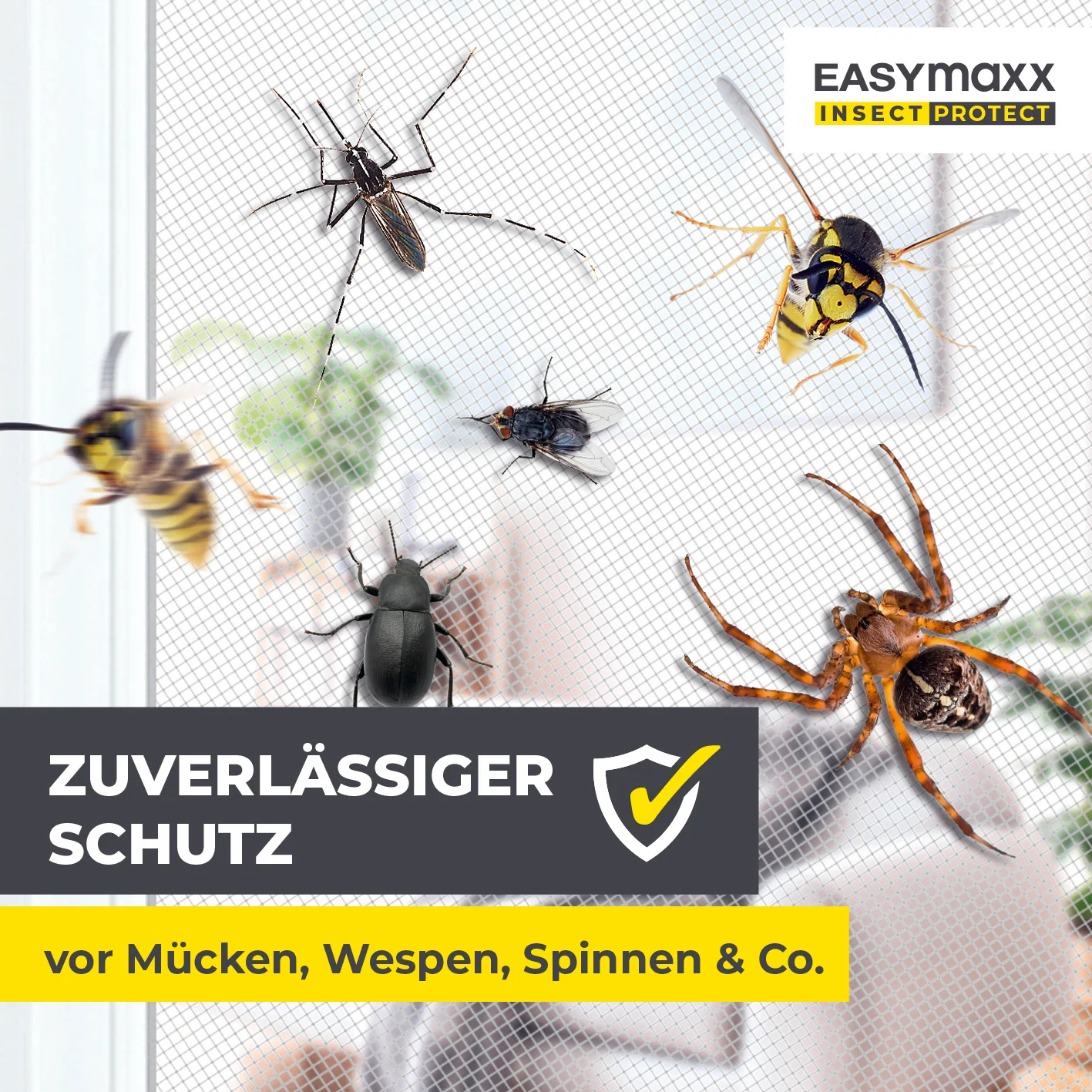 Insektenschutzgitter mit Magnetbefestigung - 2er-Set - 110 x 130 cm - Weiß - Image 4