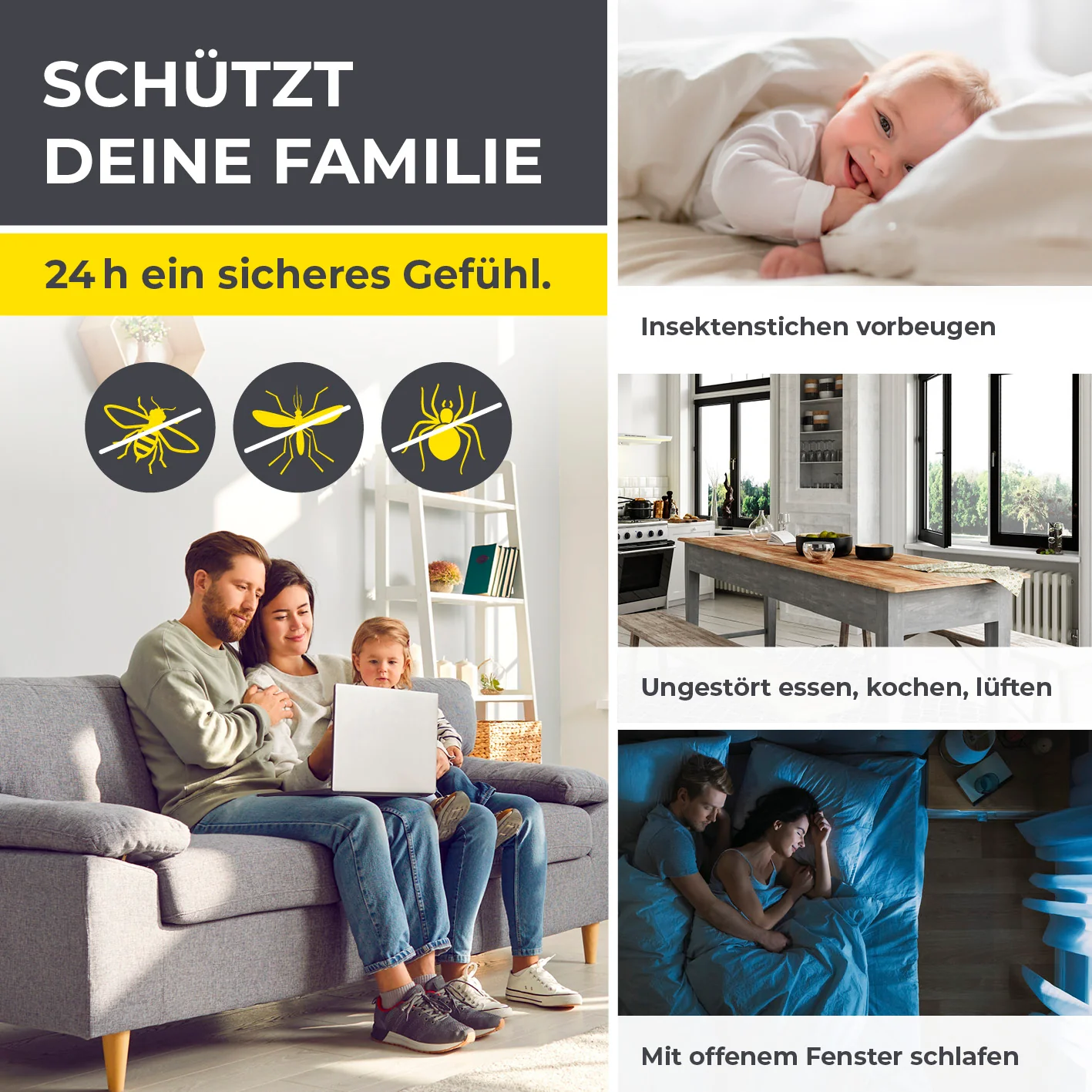 Insektenschutzgitter mit Magnetbefestigung - 2er-Set - 150 x 180 cm - Weiß - Image 9