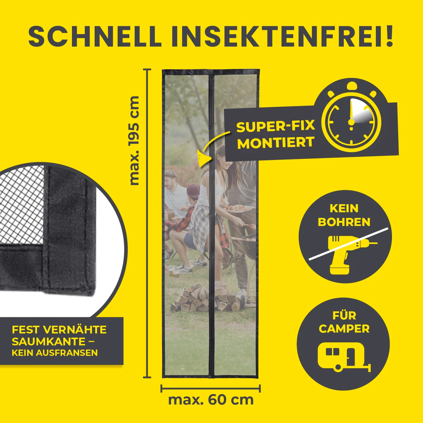 Insektenschutzvorhang für Wohnwagen - 60 x 195 cm - Image 6