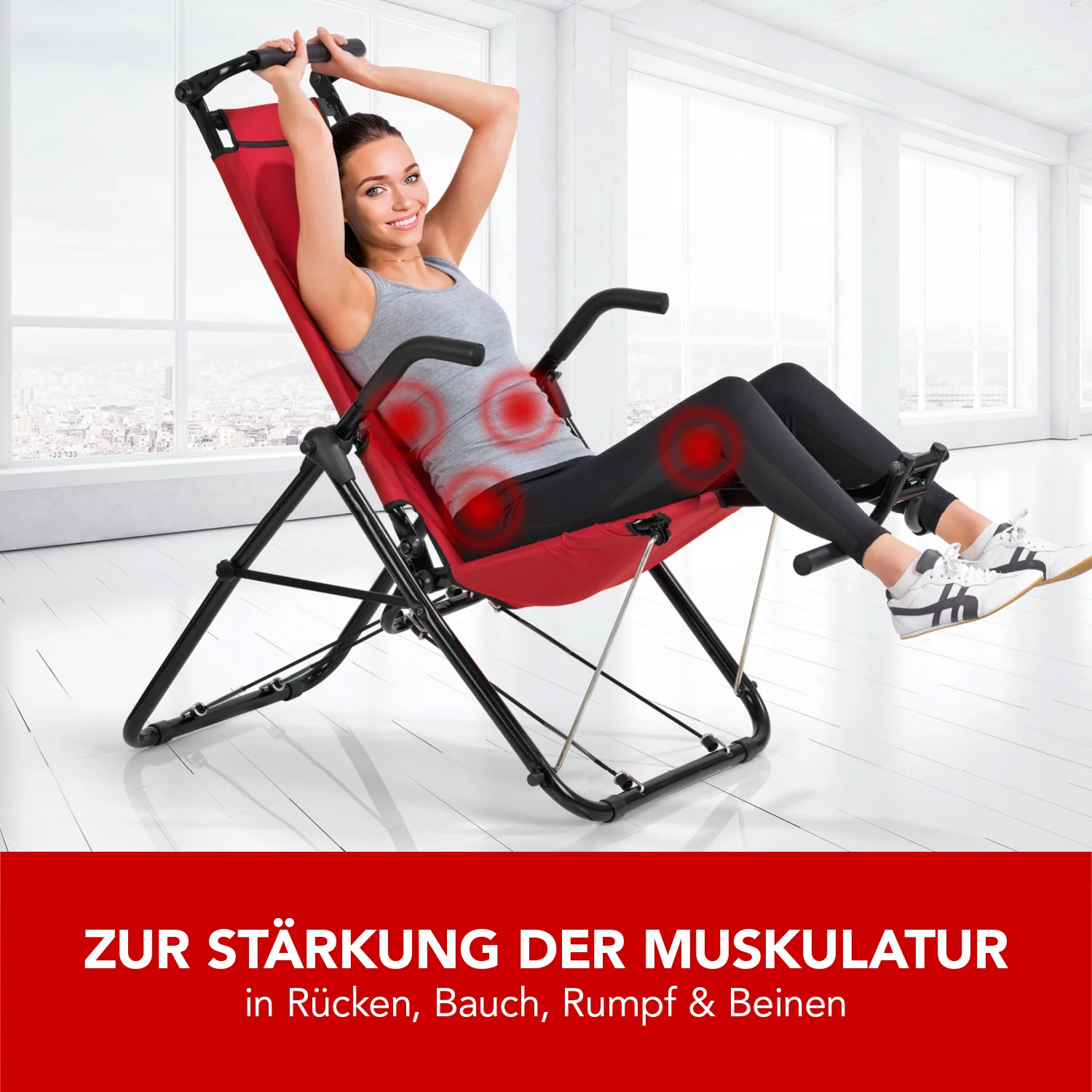 Inversionstrainer Deluxe - Heimtrainer für Rücken, Bauch, Rumpf & Beine - Image 4