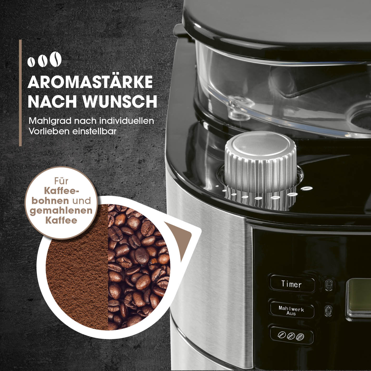 Kaffeemaschine mit Mahlwerk - Image 3