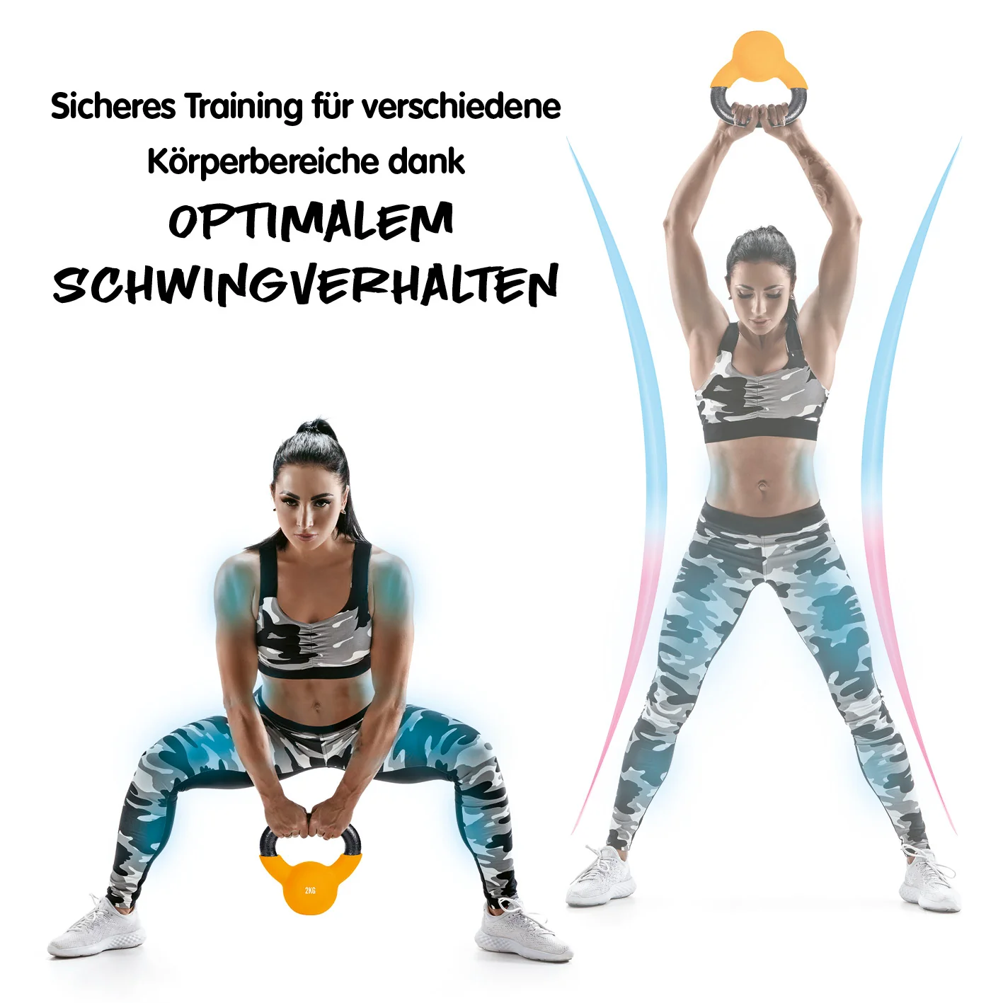 Kettlebell - Kugelhantel aus Gusseisen - 2 kg - Image 5