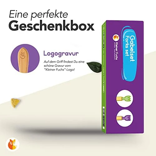 Kindergabelset - 2-tlg. - Grün & Lila - Image 6