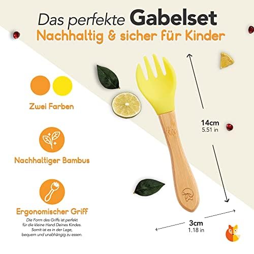 Kindergabelset - 2-tlg. - Orange & Gelb - Image 4