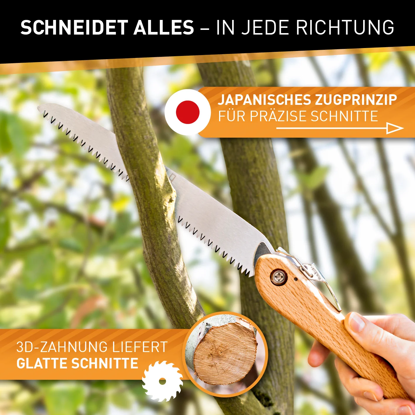 Klappbare Handsäge aus Karbonstahl - 21 cm - Image 2
