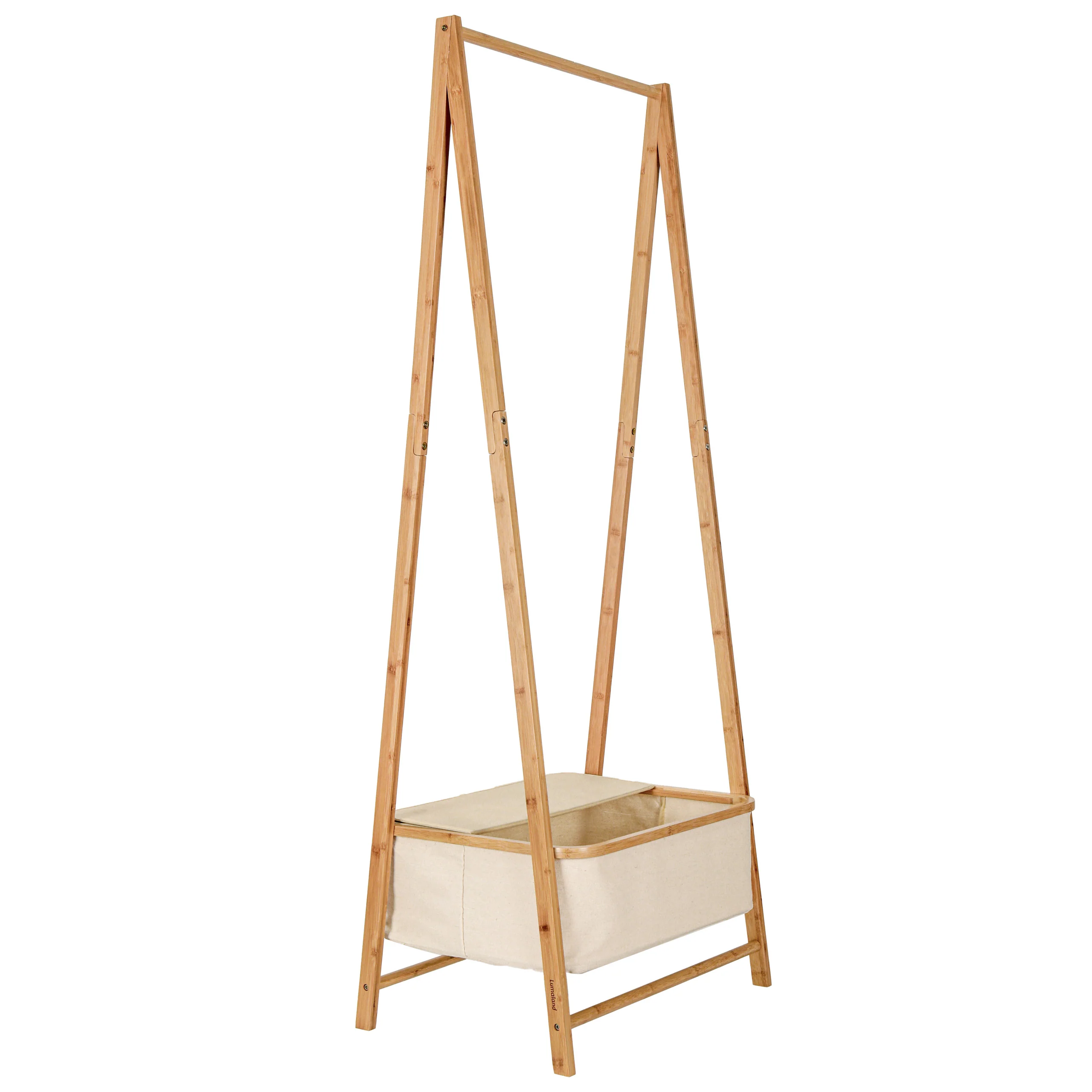 Kleiderständer aus Bambus - 159 x 60 x 45 cm - Beige - Image 9