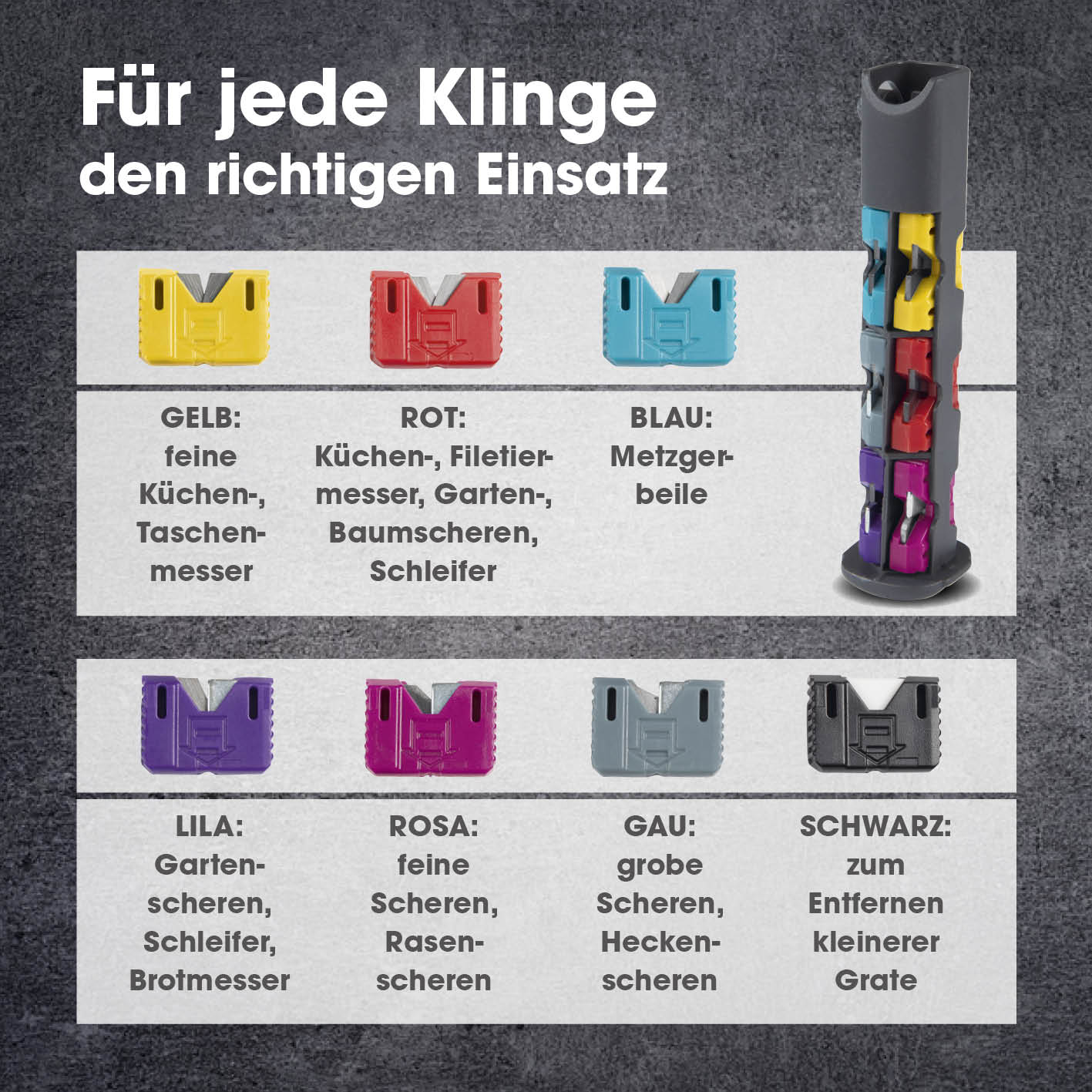 Klingenschärfer und Schärfeinsätze - für Messer, Werkzeug, Gartengeräte - Image 3