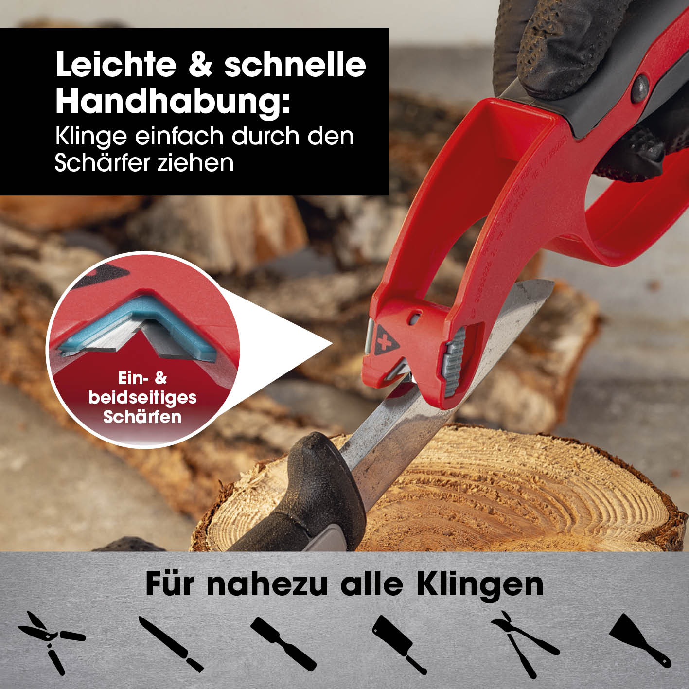 Klingenschärfer und Schärfeinsätze - für Messer, Werkzeug, Gartengeräte - Image 4