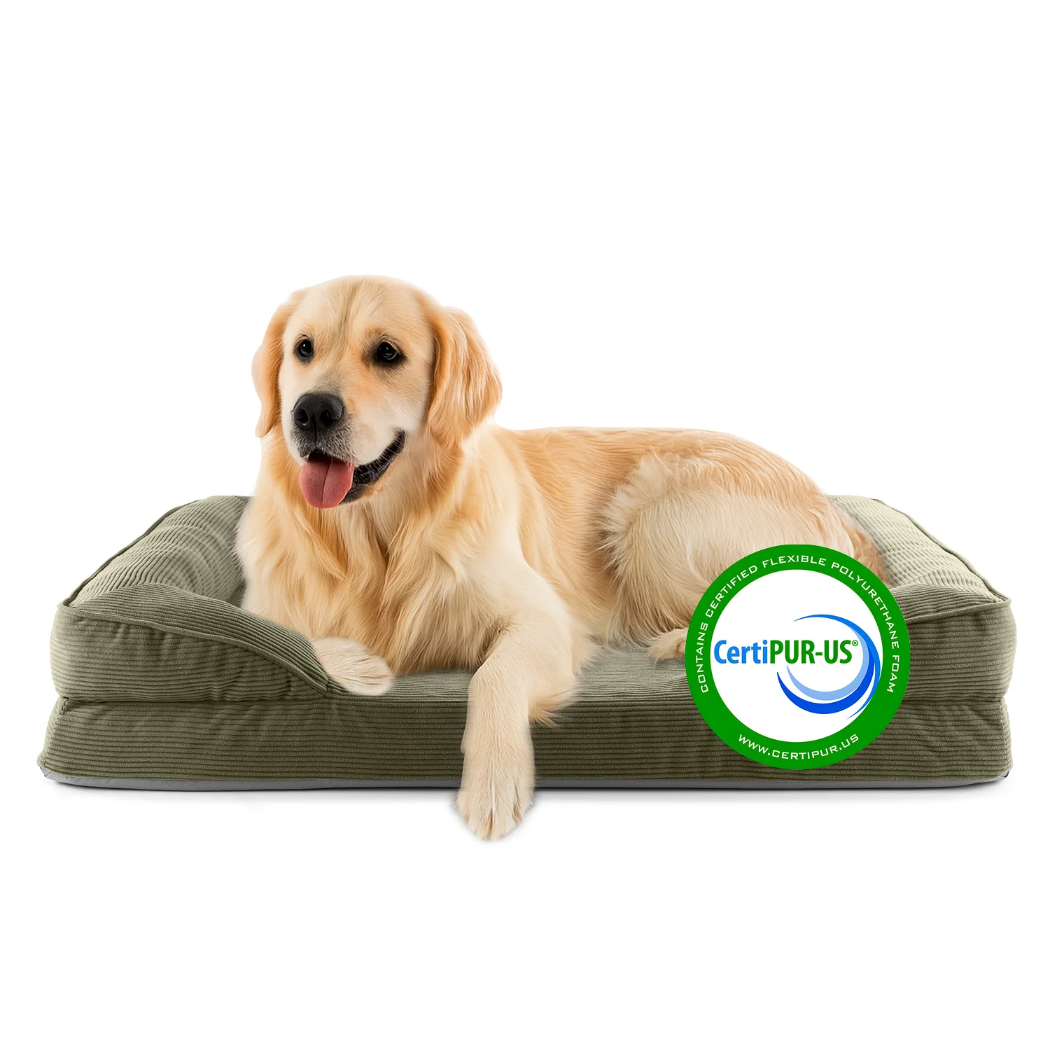 Komfort-Hundebett aus der LUMALAND Cord-Reihe - Gr. L - 110 x 75 cm - Grau - Image 2