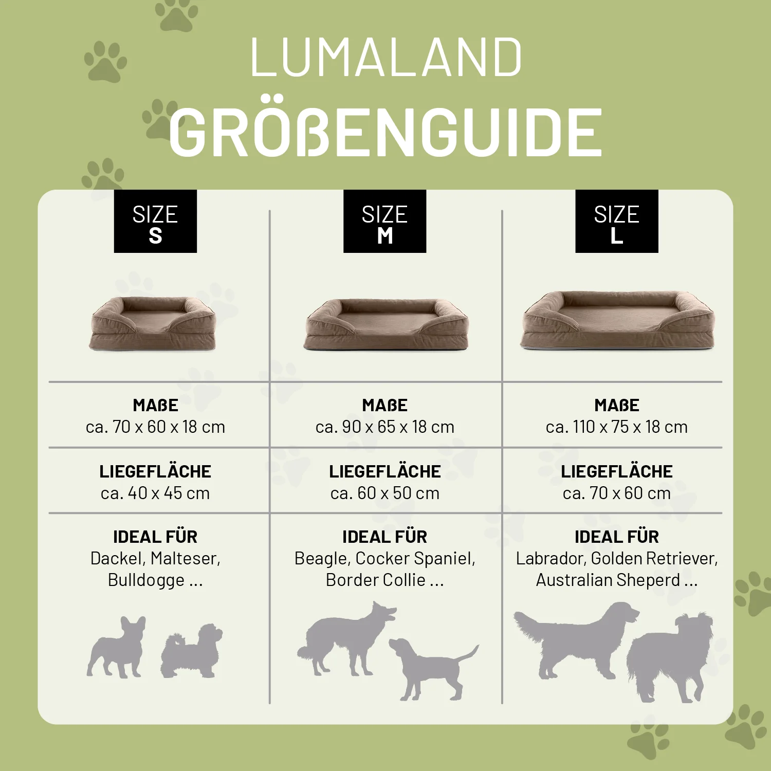 Komfort-Hundebett aus der LUMALAND Cord-Reihe - Gr. L - 110 x 75 cm - Grau - Image 7