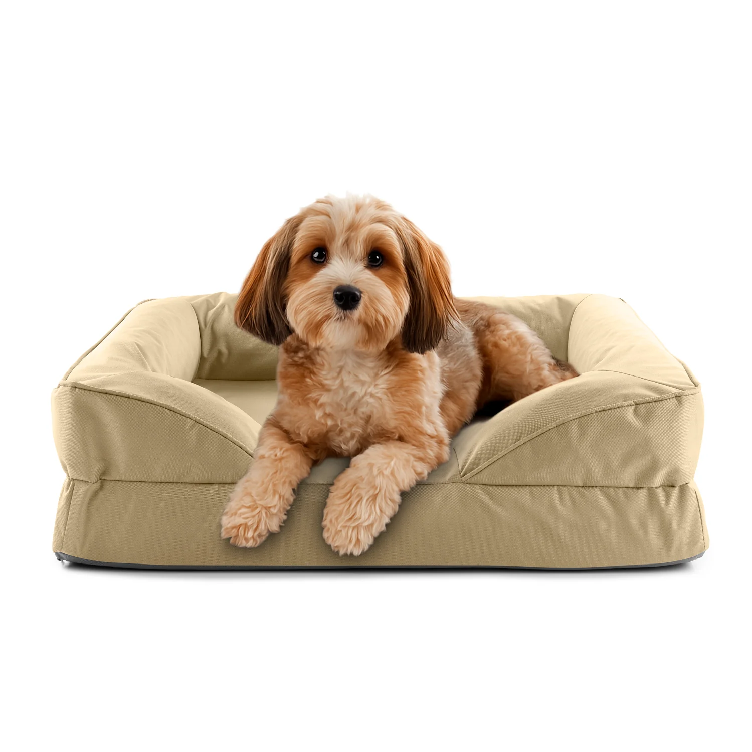 Komfort-Hundebett aus der LUMALAND Outdoor-Kollektion - Gr. S - 70 x 60 cm - Beige - Image 9