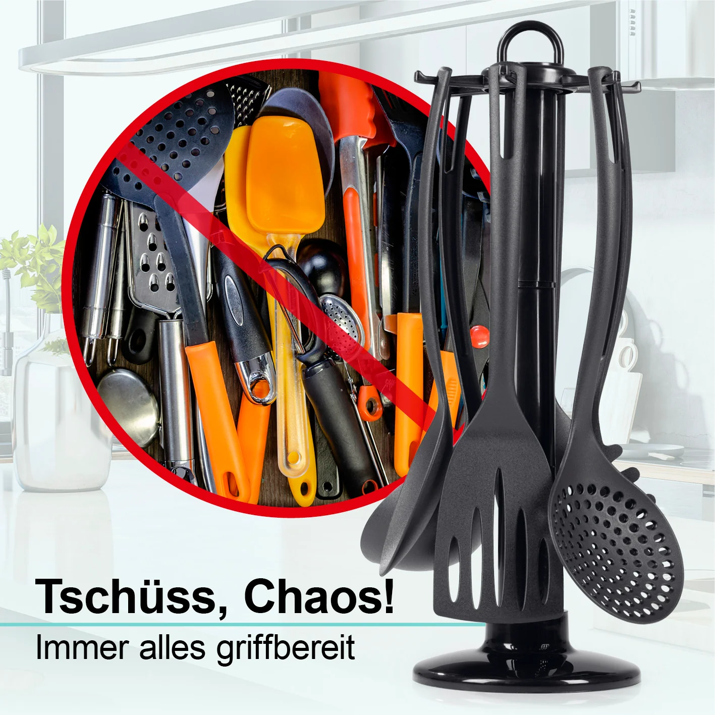 Küchenhelfer-Set mit praktischem Ständer - 7-teilig - Image 5