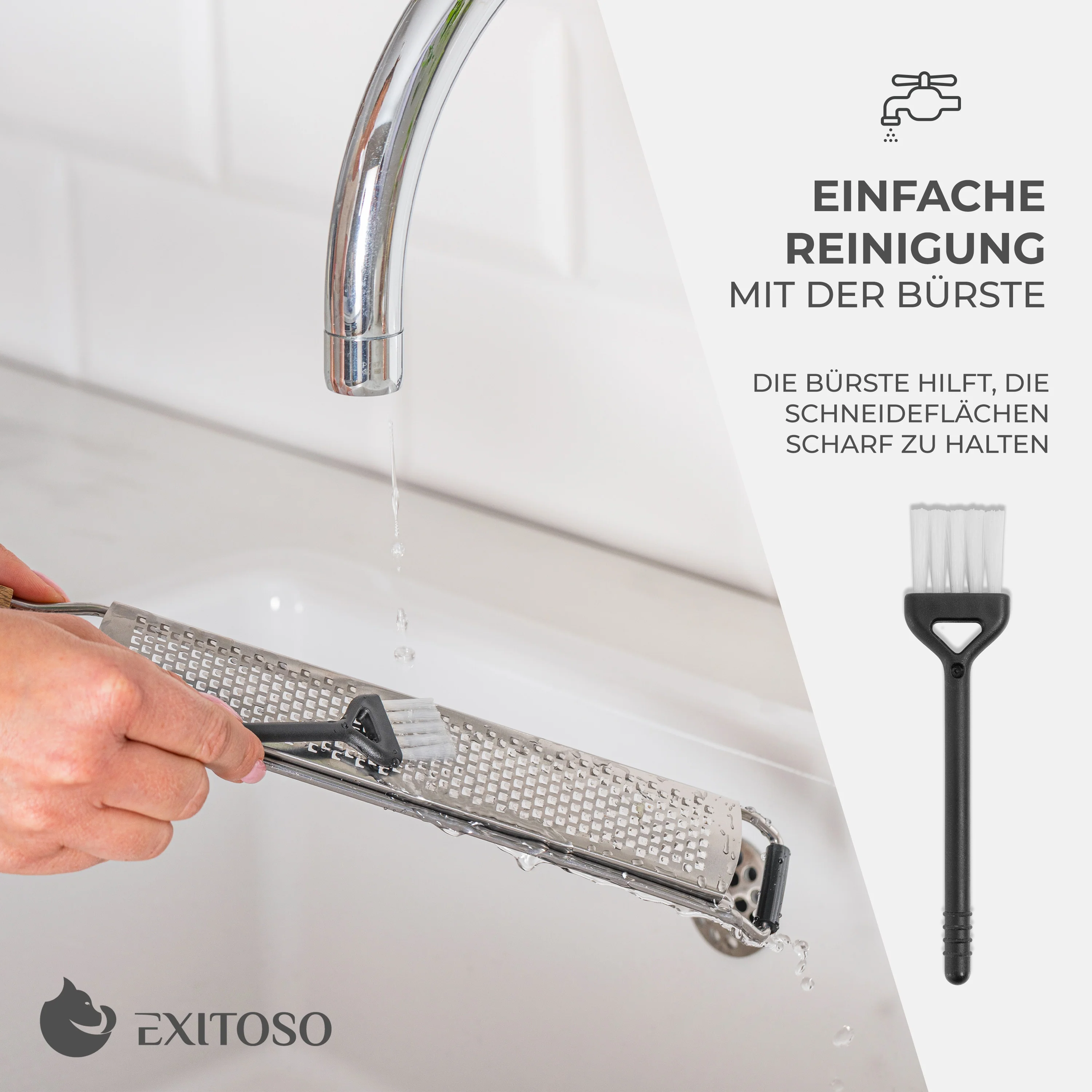 Küchenreibe 2in1 Set - Edelstahl - Image 4