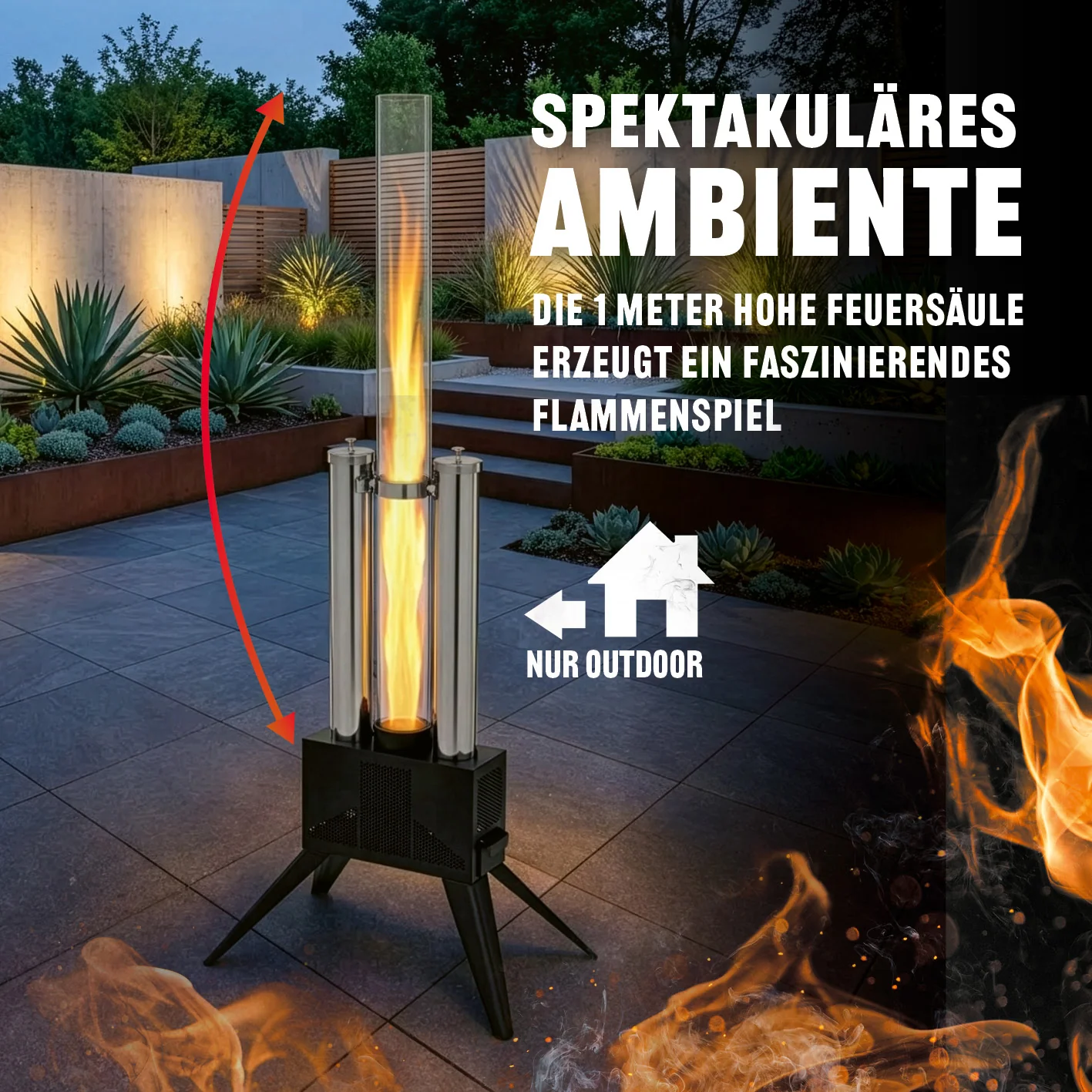Pellet-Feuersäule mit 2 Einfüllschächten - Image 3