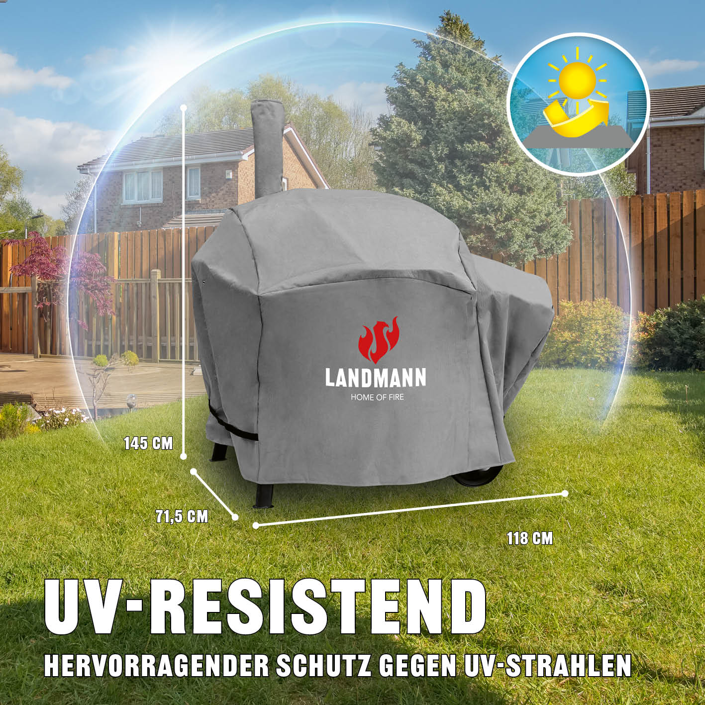Premium Wetterschutzhaube - 78 x 130 x 118 cm - Image 3