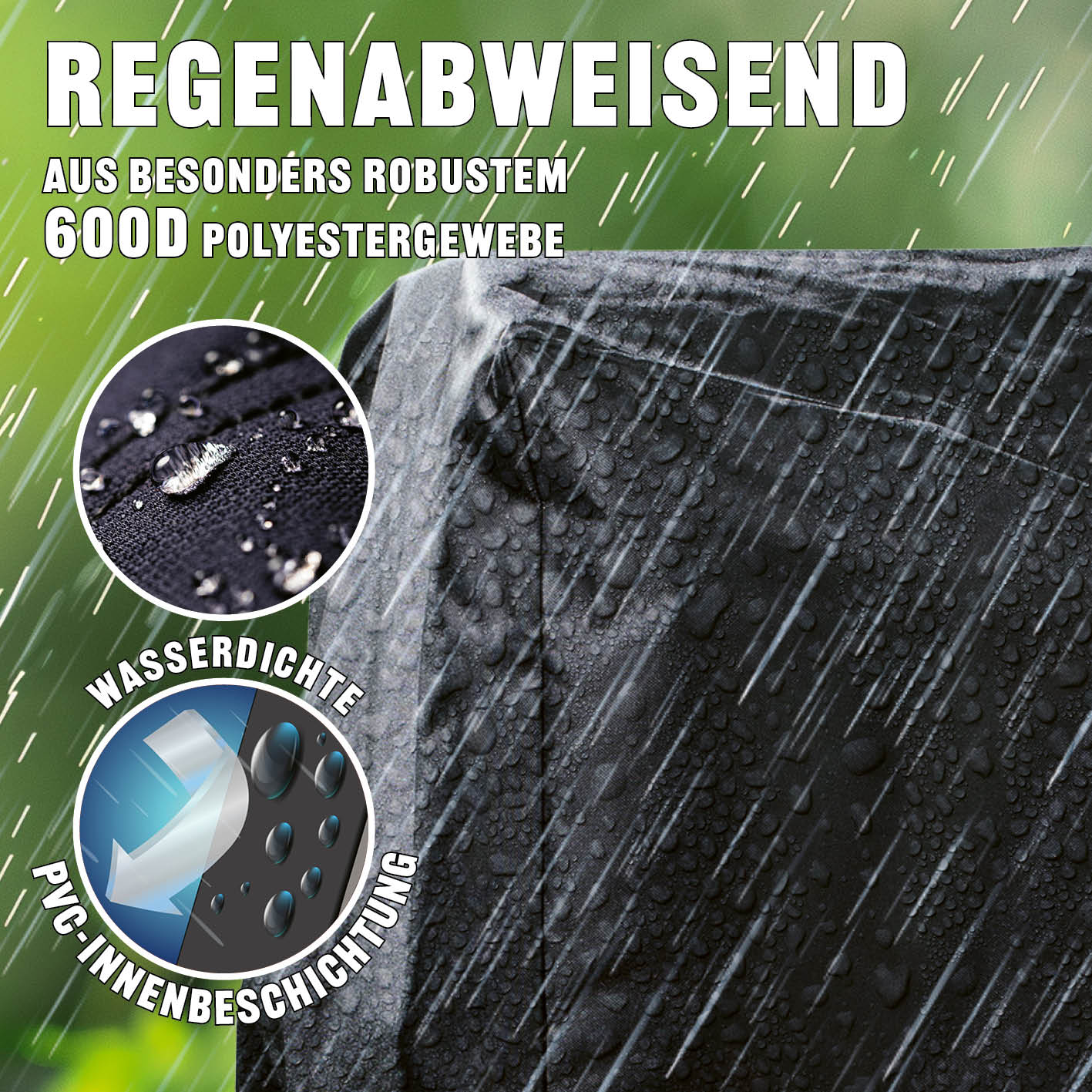 Wetterschutzhaube Premium - 60x80x120cm - schwarz - Image 4