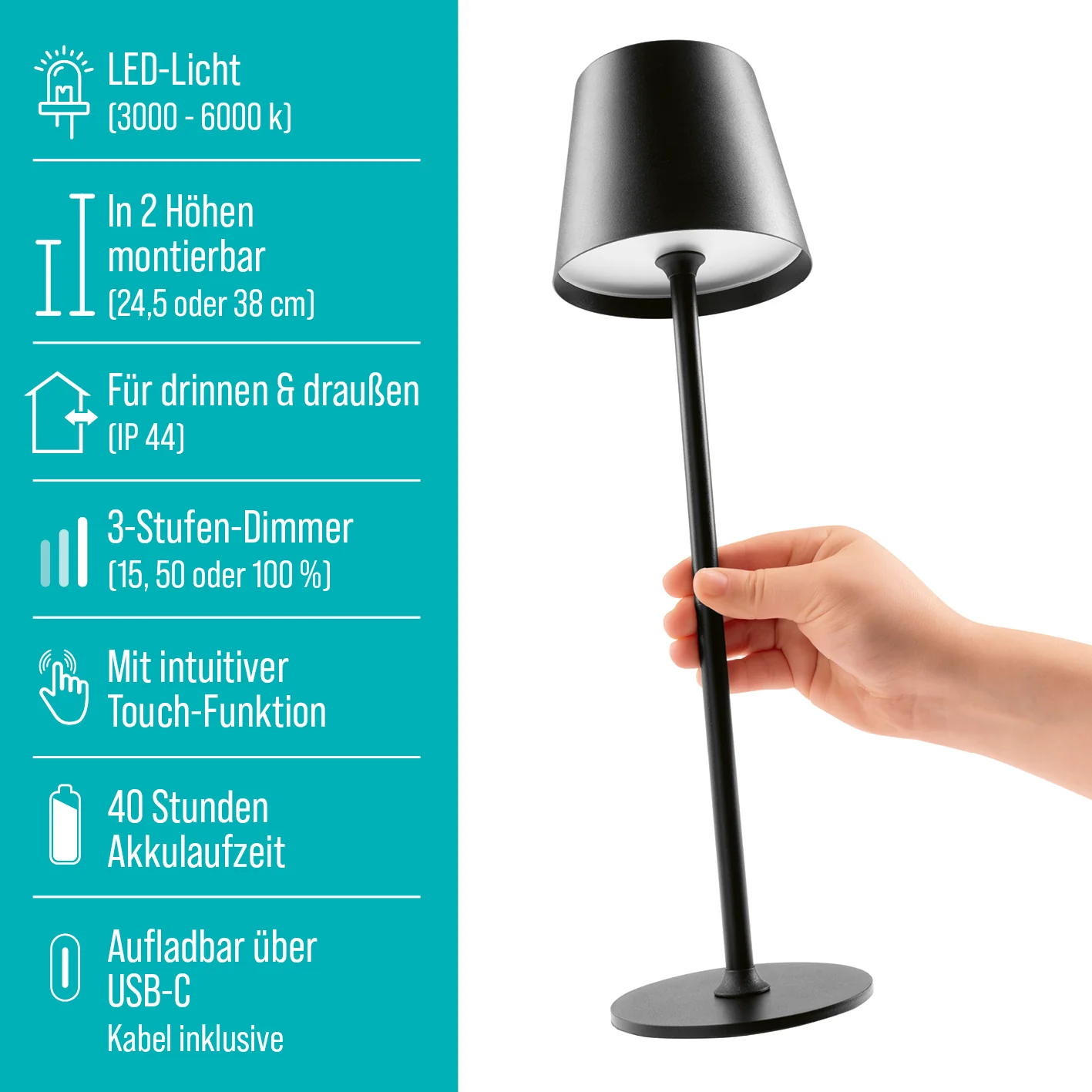 LED-Akku-Tischleuchte - Image 7