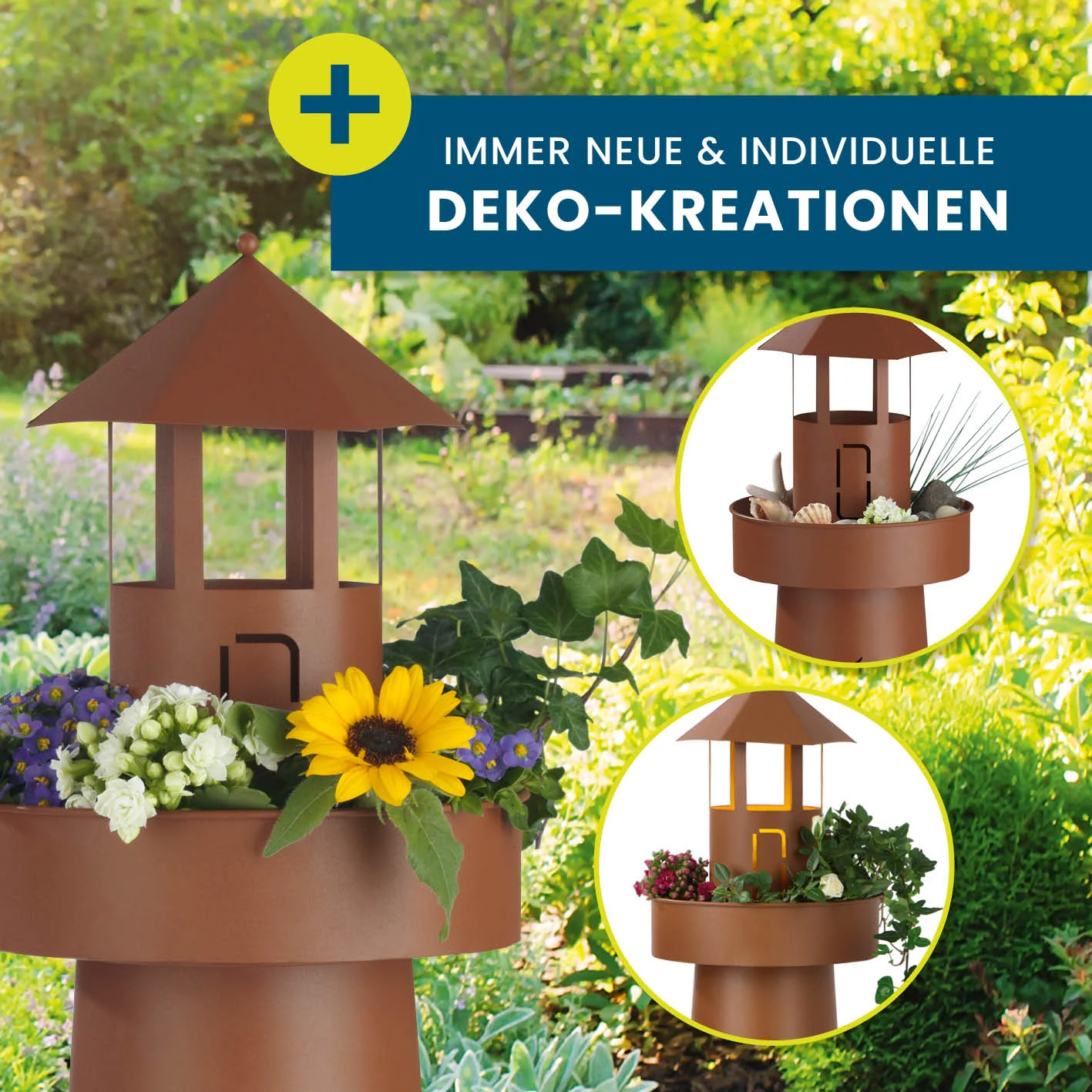 LED Deko-Leuchtturm in Rost-Optik - Image 3