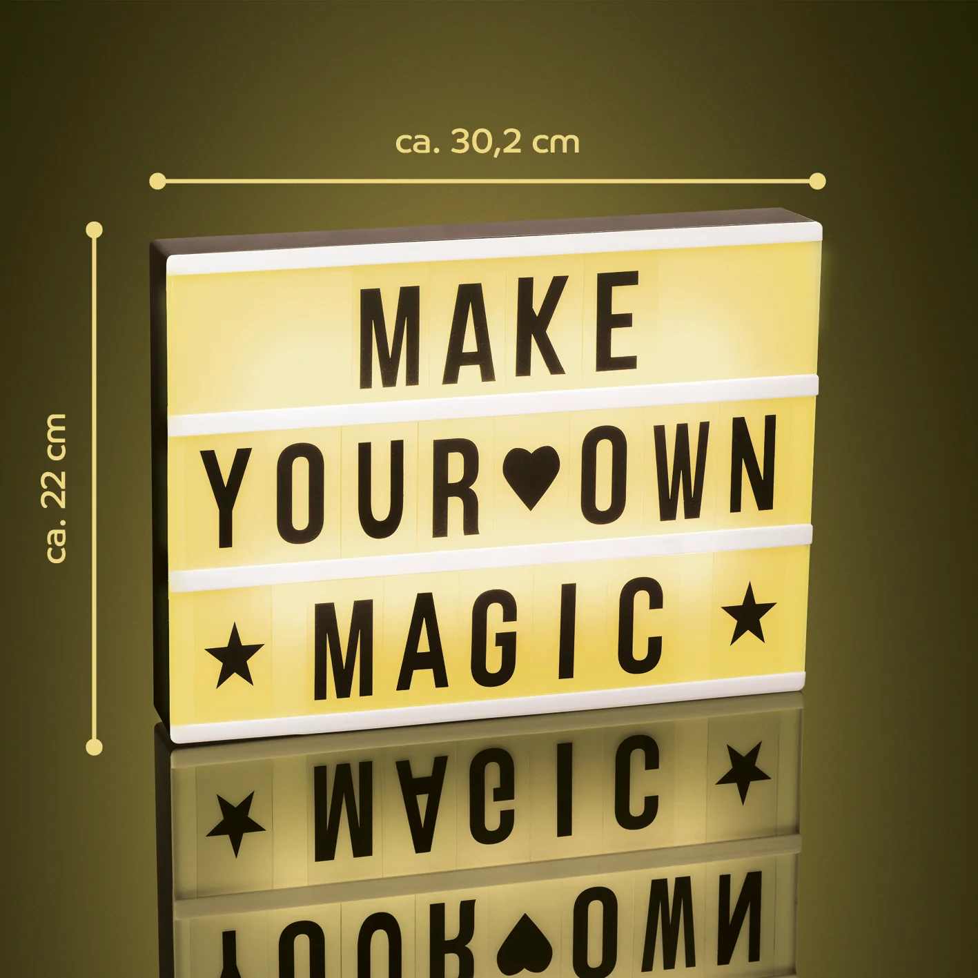 LED-Leuchtkasten mit 173 Buchstaben & Symbole inkl. Schreib-Set (3 Stifte & 20 Karten) - Image 8