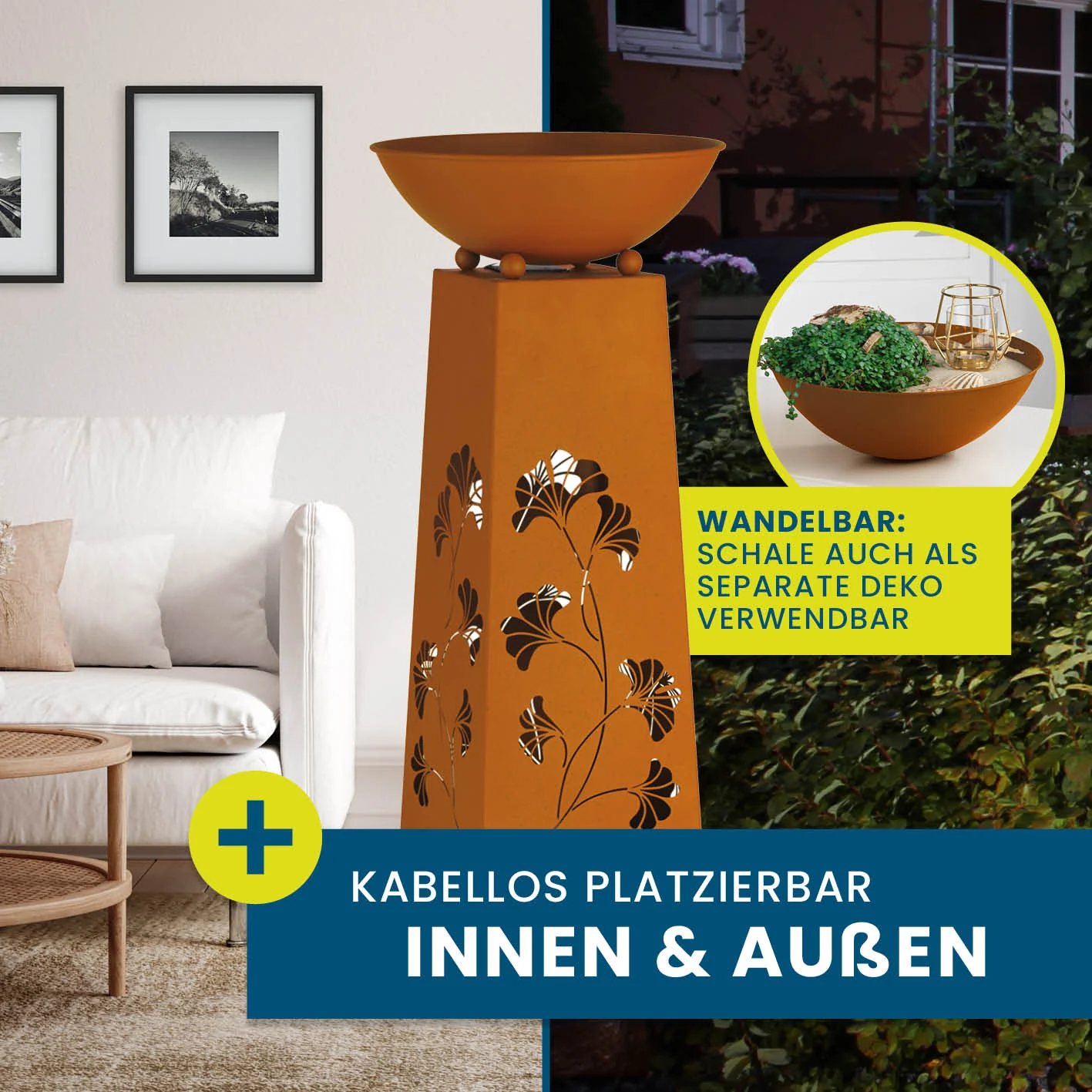LED Pflanzsäule in Rost-Optik - Image 4