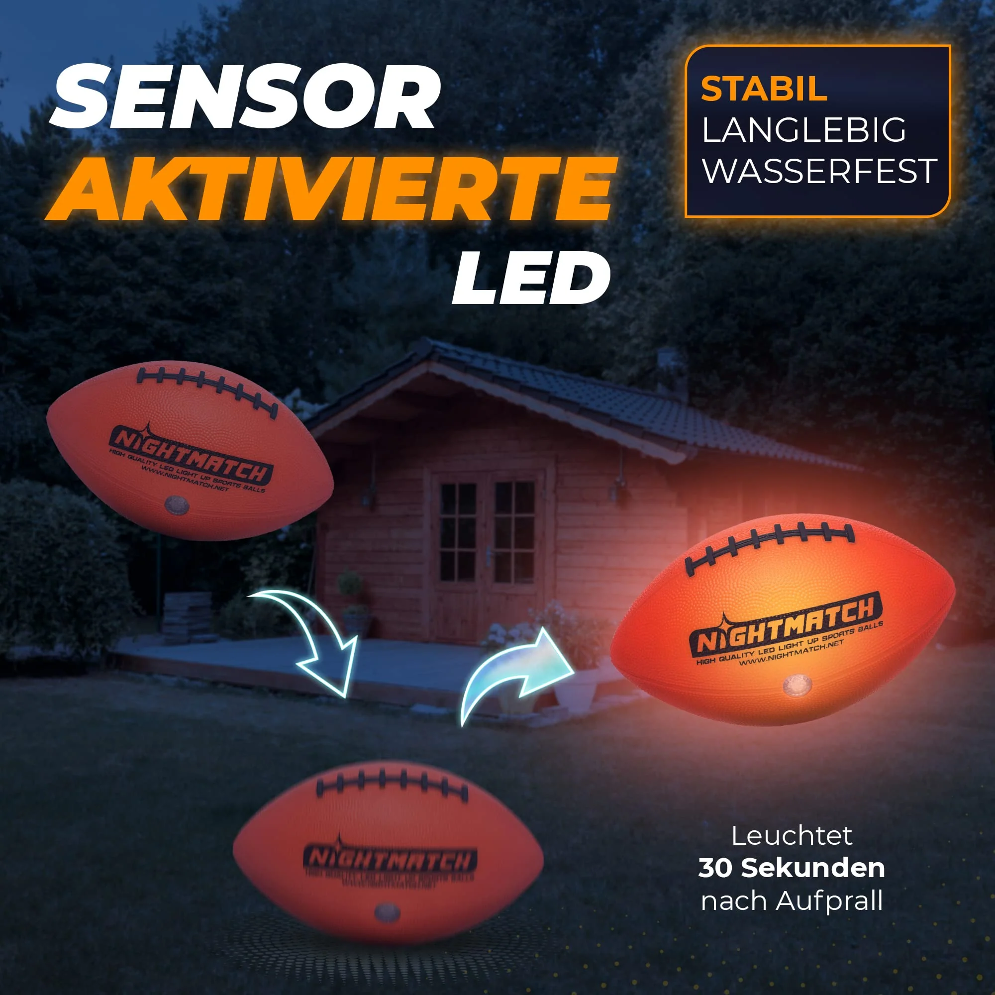 Leuchtfootball - Komplettset - Gr.3 - Orange - Image 2