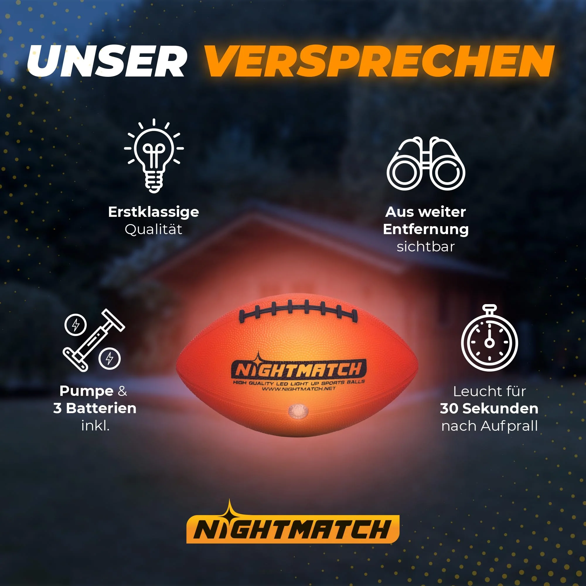 Leuchtfootball - Komplettset - Gr.3 - Orange - Image 5