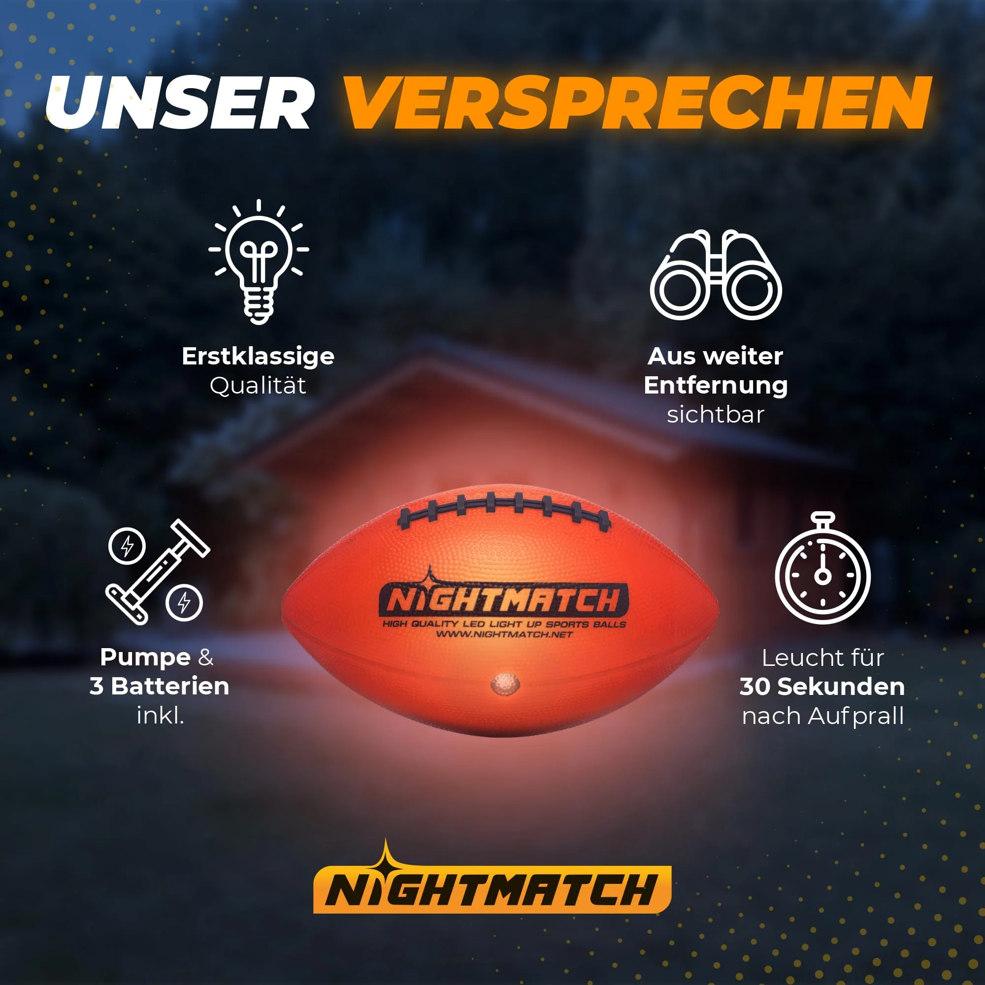 Leuchtfootball - Komplettset - Gr.6 - Orange - Image 5