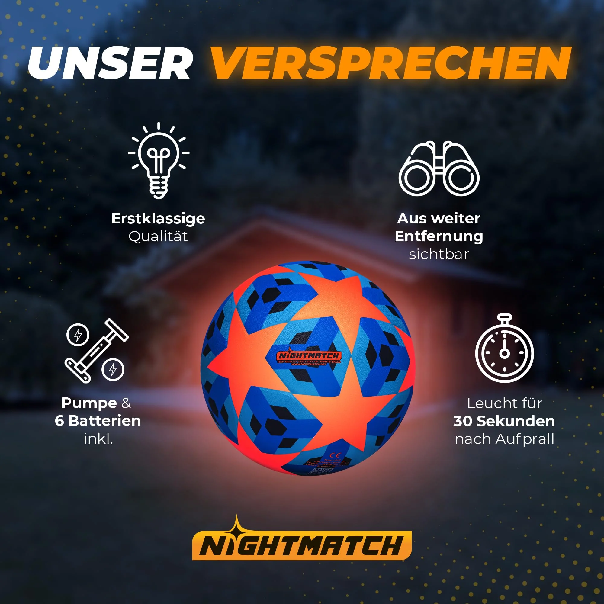 Leuchtfußball - Komplettset - Blau-Stern (Kopie) - Image 5