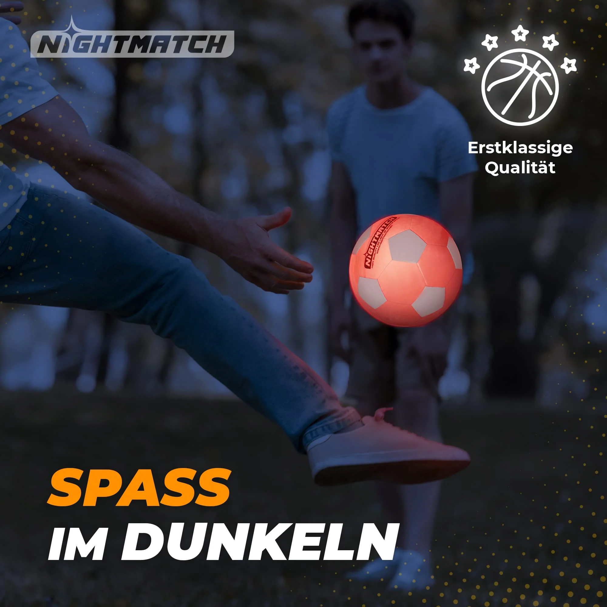 Leuchtfußball - Komplettset - Orange-Weiss - Image 3