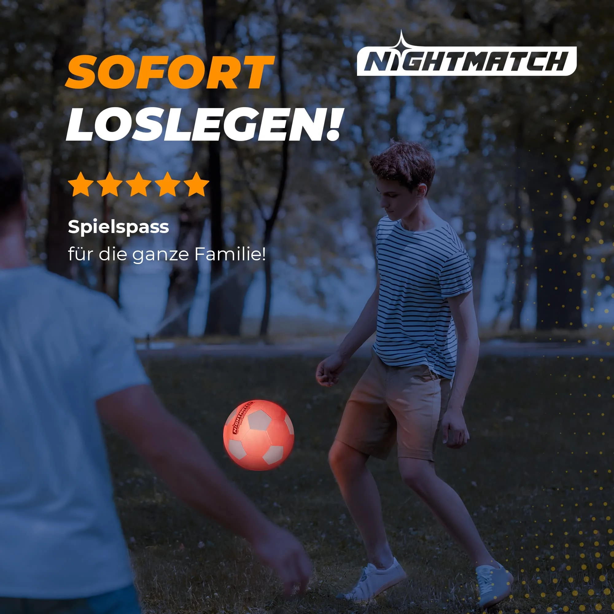 Leuchtfußball - Komplettset - Orange-Weiss - Image 7