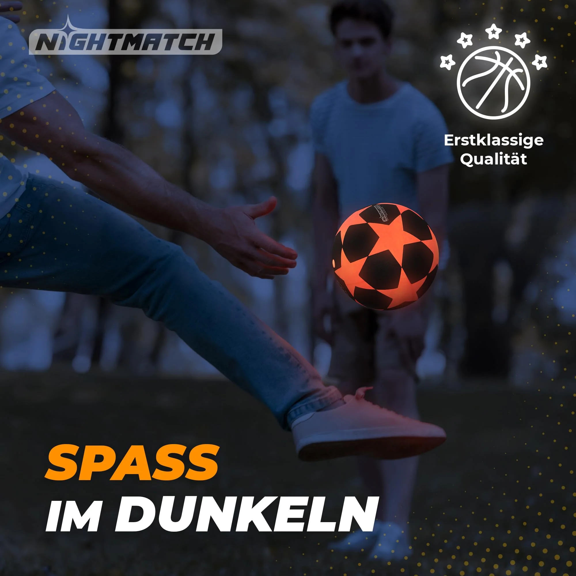 Leuchtfußball - Komplettset - Schwarz-Stern - Image 3