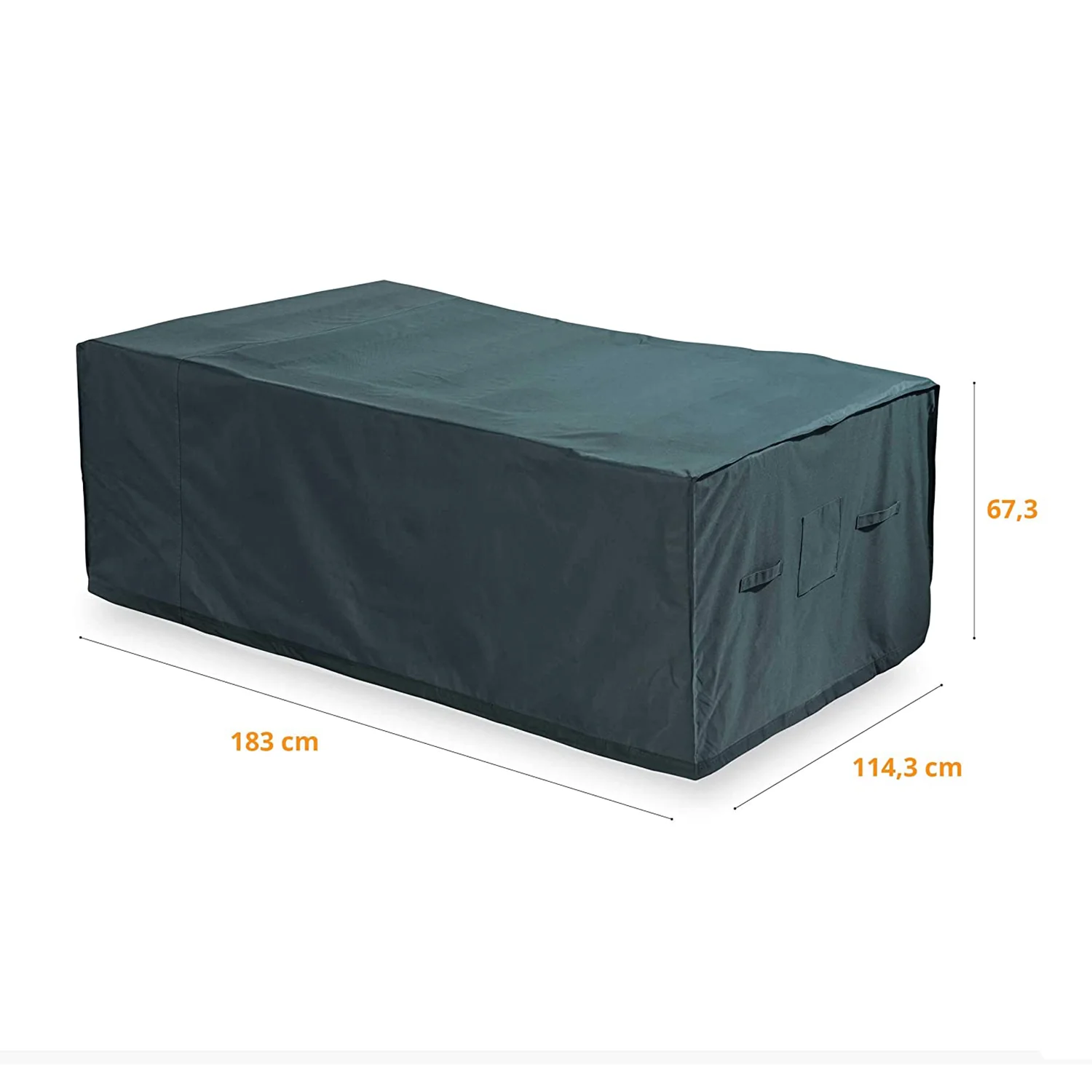 Abdeckplane für Gartentisch - 183 x 114,3 x 67,3 cm - Grün/Grau - Image 2