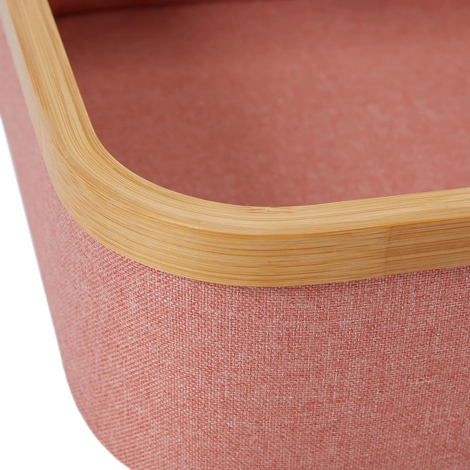 Aufbewahrungsboxen mit Bambus-Rahmen - 4er-Set - Rosa - Image 7