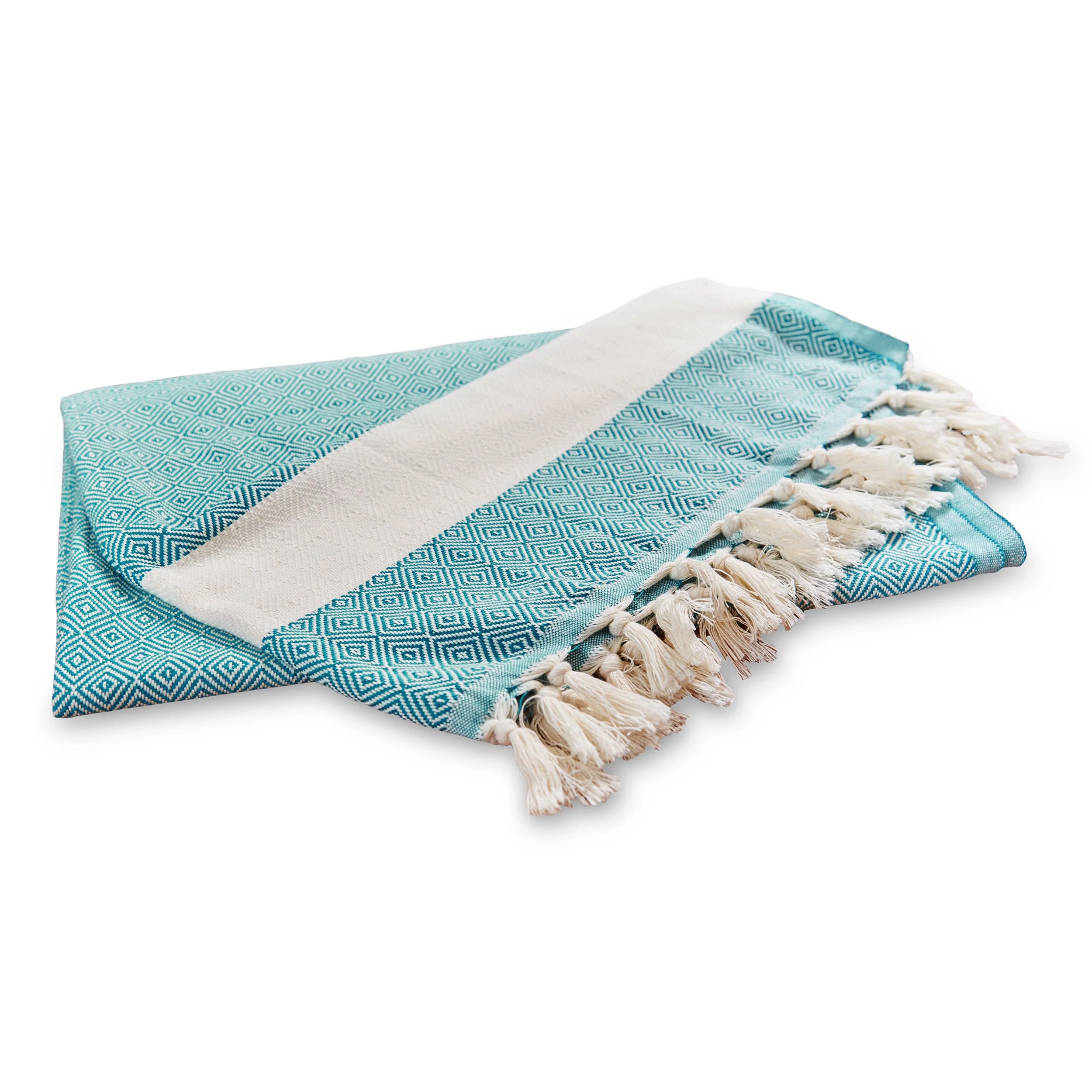 Baumwolldecke / Tagesdecke aus 100 % Baumwolle - ca. 200 x 240 cm - Grün - Image 9